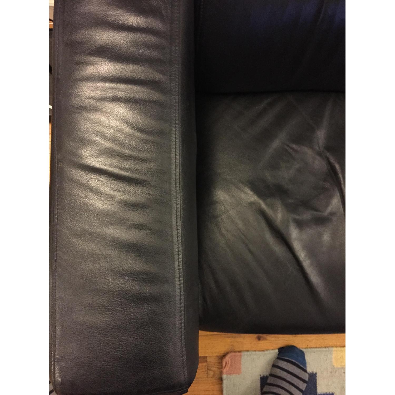 Ikea Leather Apartment Sofa - image-4