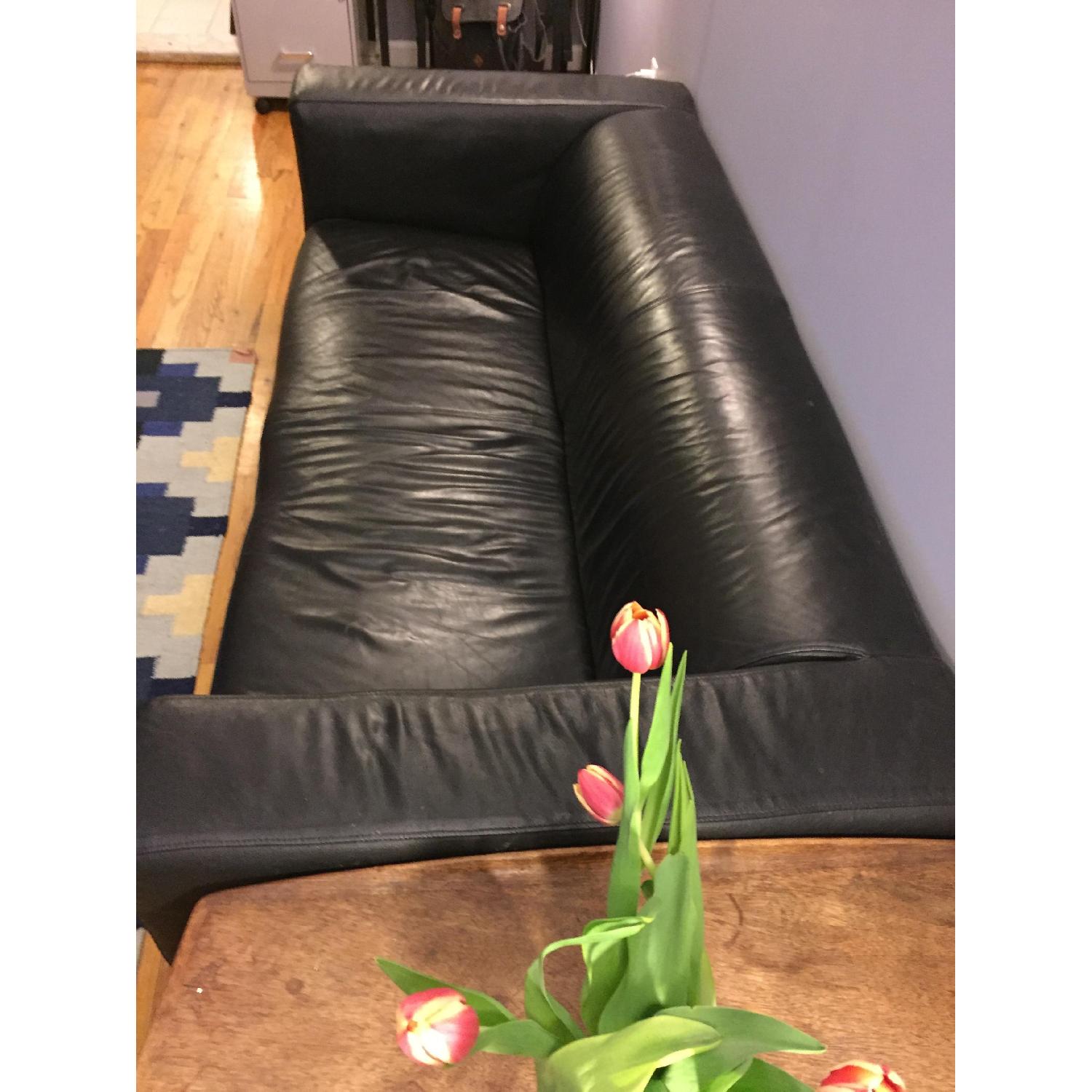 Ikea Leather Apartment Sofa - image-9