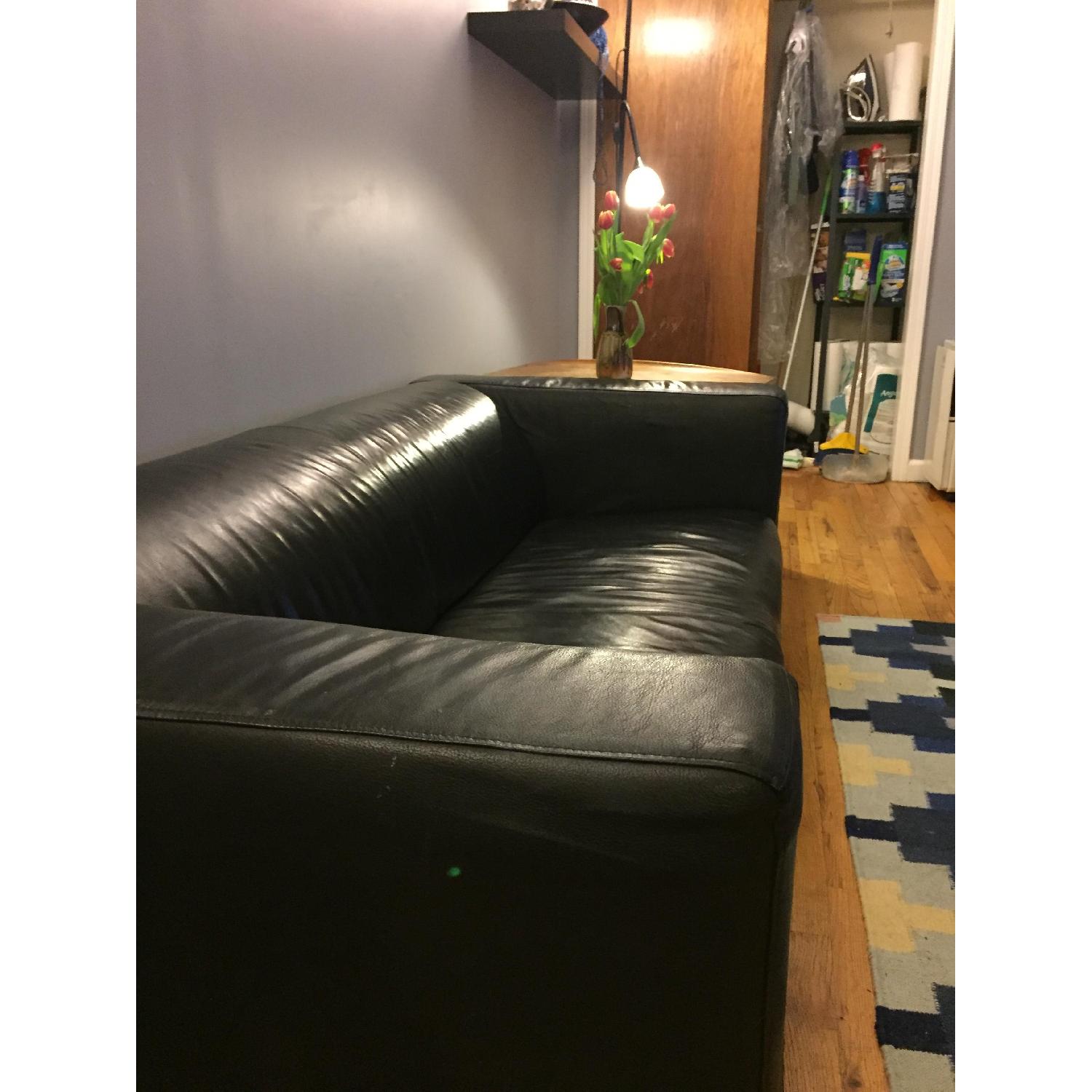 Ikea Leather Apartment Sofa - image-10