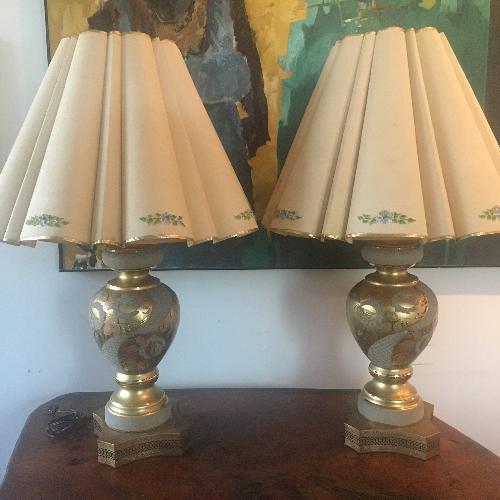 Used Mid Century Hollywood Regency Gilt Lamps for sale on AptDeco