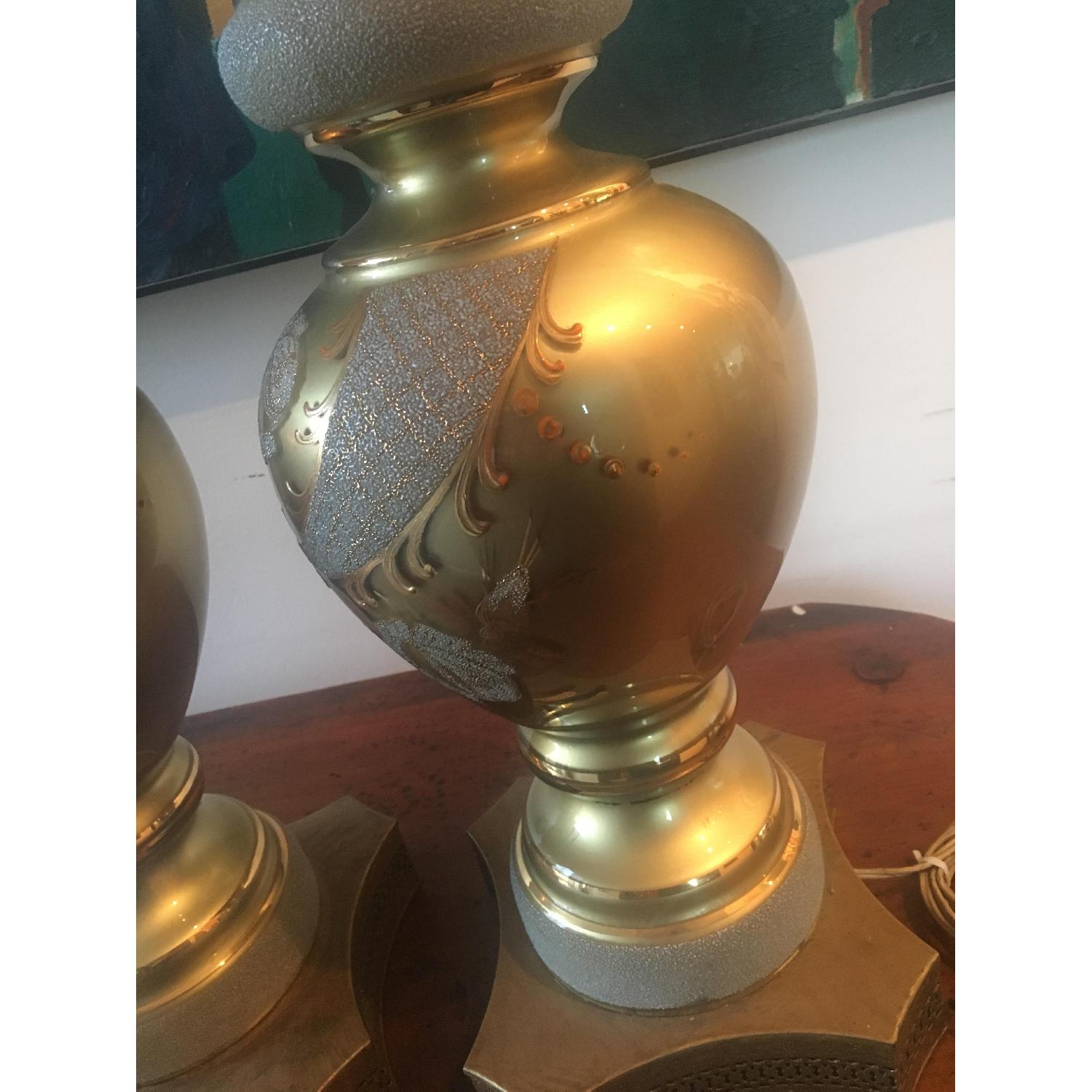 Mid Century Hollywood Regency Gilt Lamps - image-4