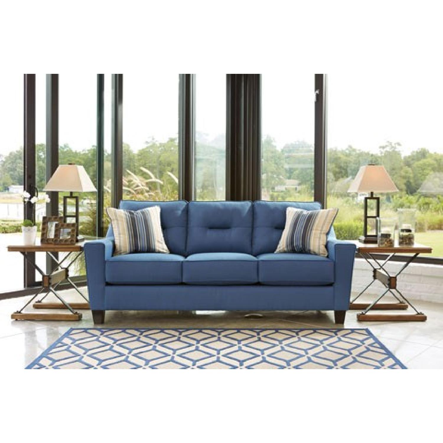 Ashley's Forsan Blue Sofa - image-1