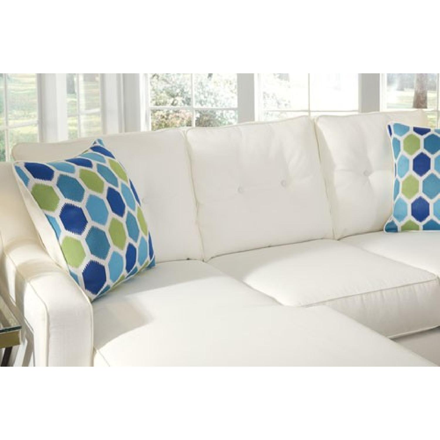 Ashley's Aldie White Sectional Sofa w/ Chaise - image-3