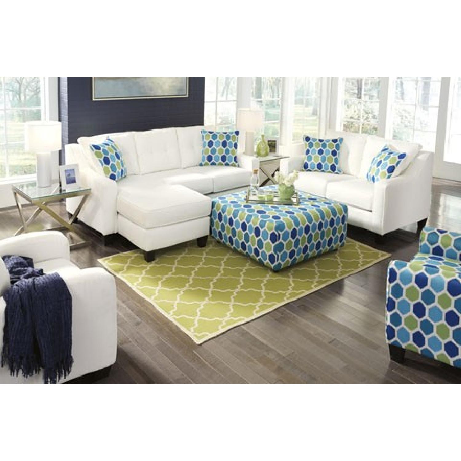 Ashley's Aldie White Sectional Sofa w/ Chaise - image-4
