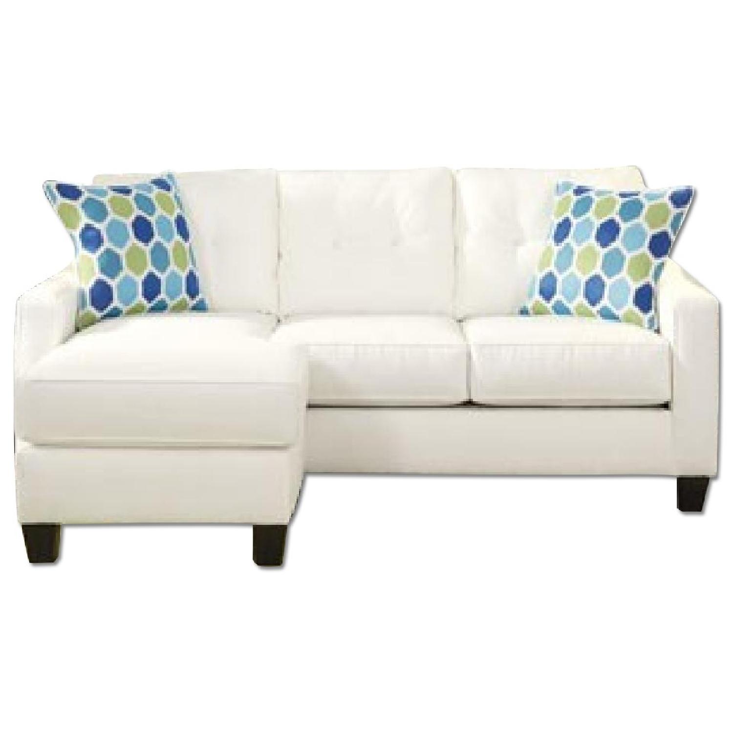 Ashley's Aldie White Sectional Sofa w/ Chaise - image-0