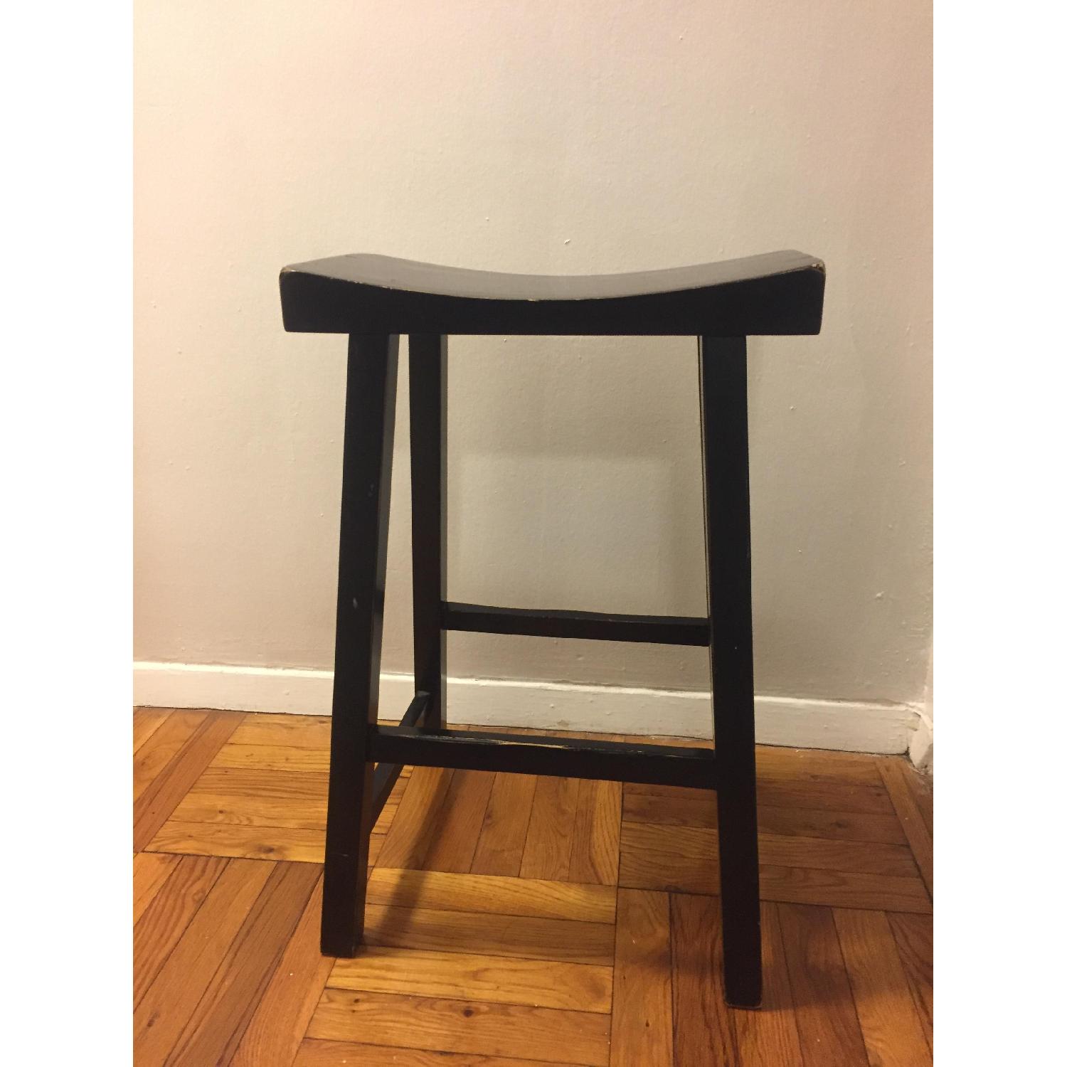 Pottery Barn Tibetan Bar Stools in Black - image-3