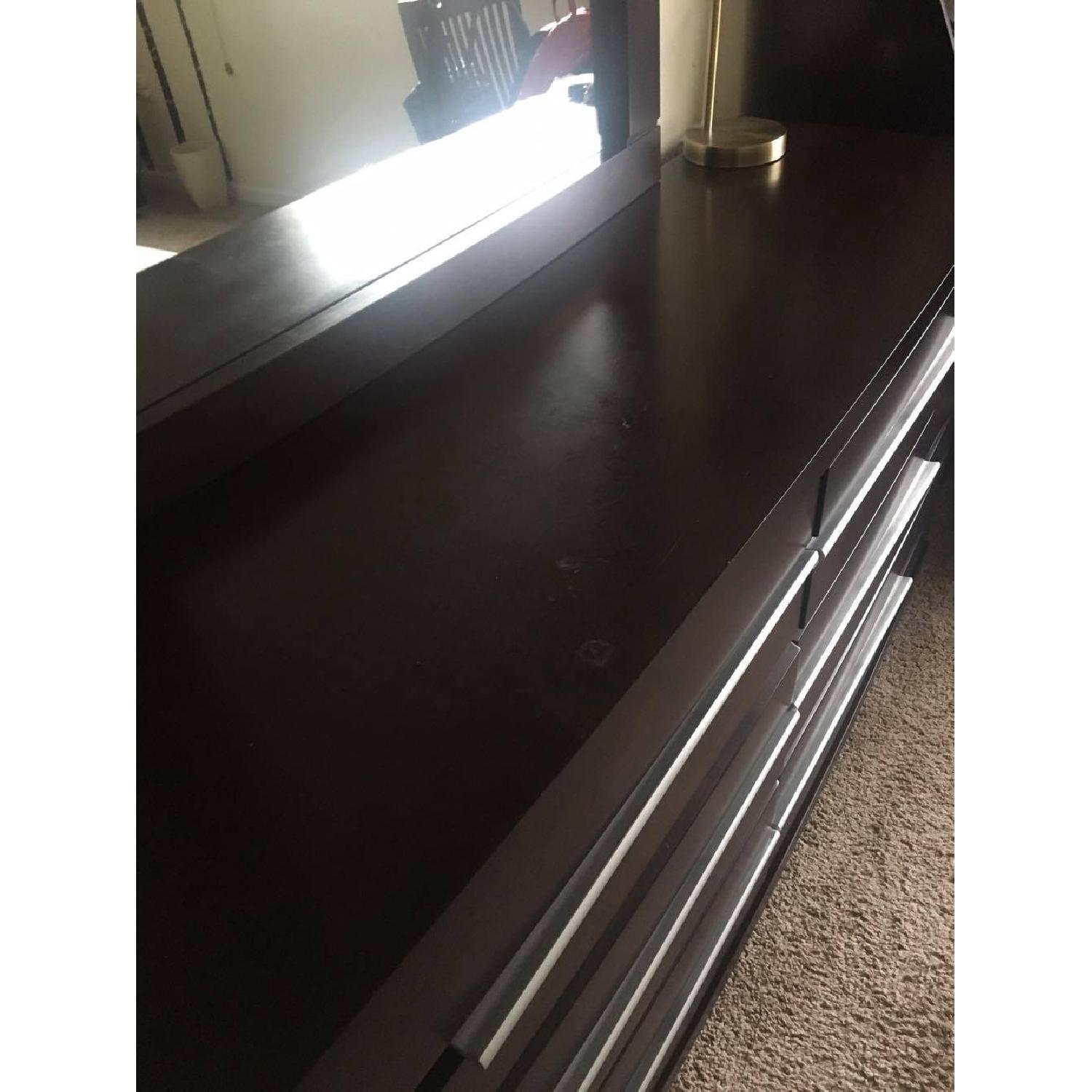 Raymour & Flanigan Wall Street Bedroom Dresser w/ Mirror - image-2