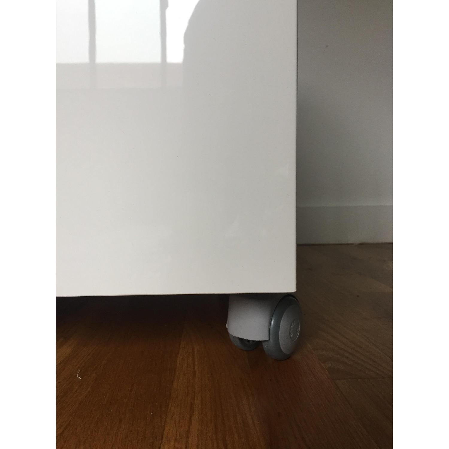 Ikea Besta Burs Drawer Unit on Casters in High Gloss White - image-5