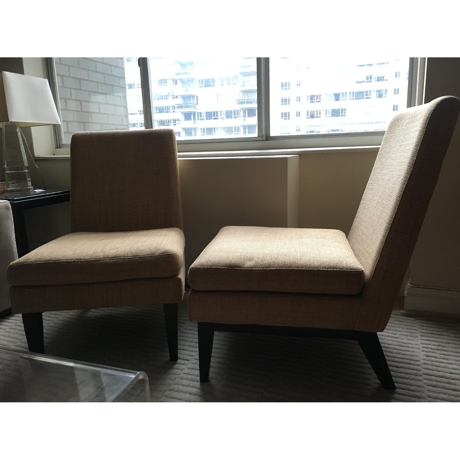 West Elm Modern Slipper Chairs - image-2