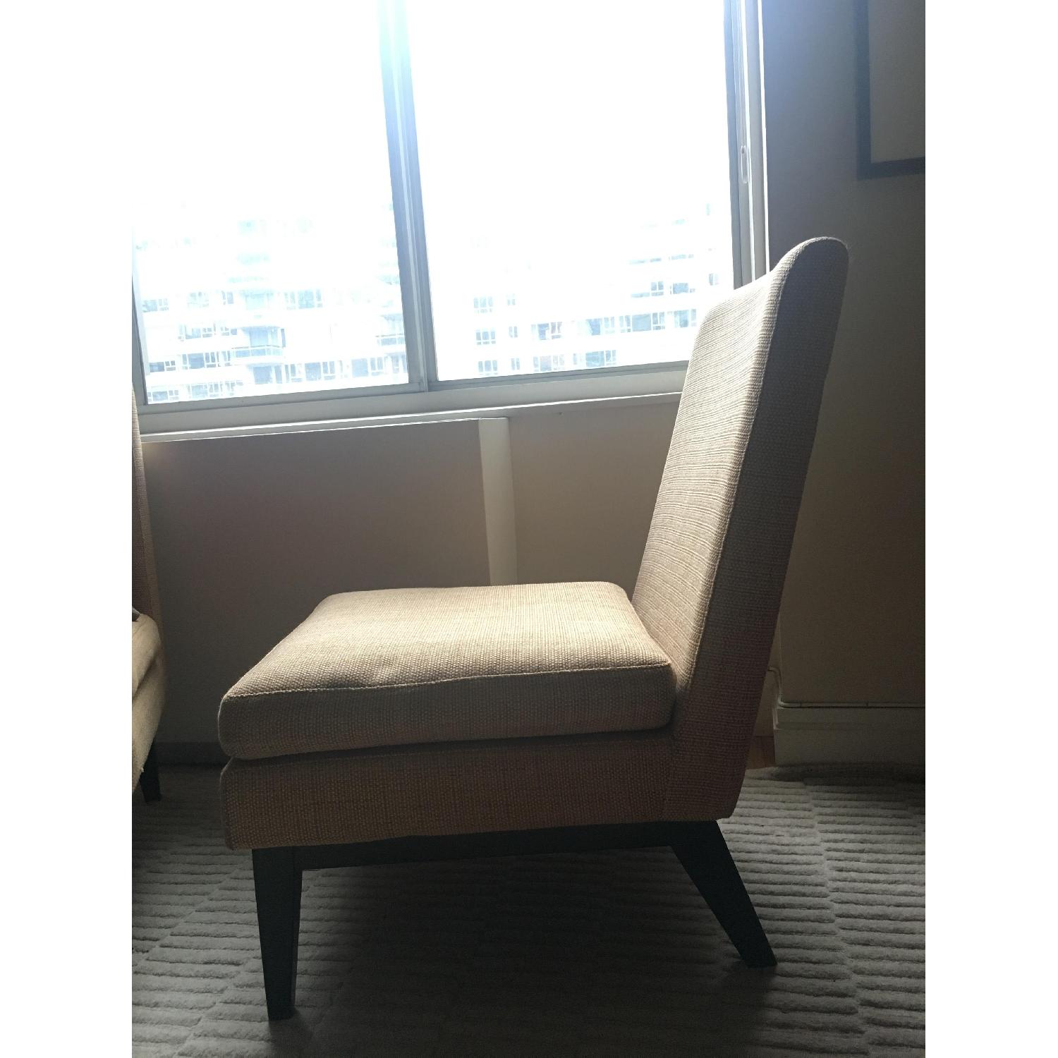 West Elm Modern Slipper Chairs - image-3