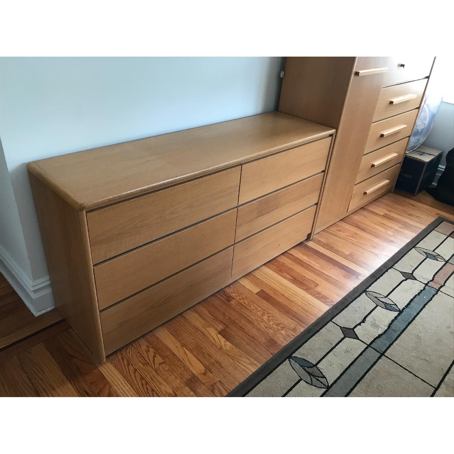 Workbench Contemporary Furniture 6-Drawer Oak Dresser - image-4