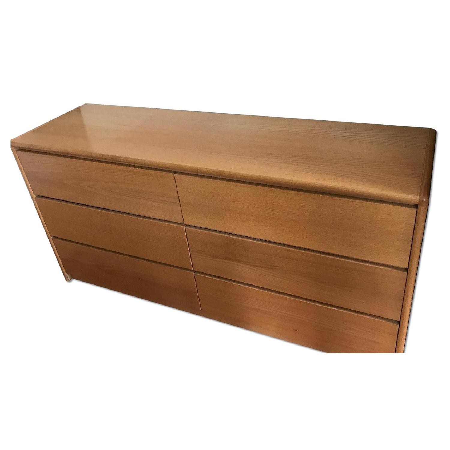 Workbench Contemporary Furniture 6-Drawer Oak Dresser - image-0