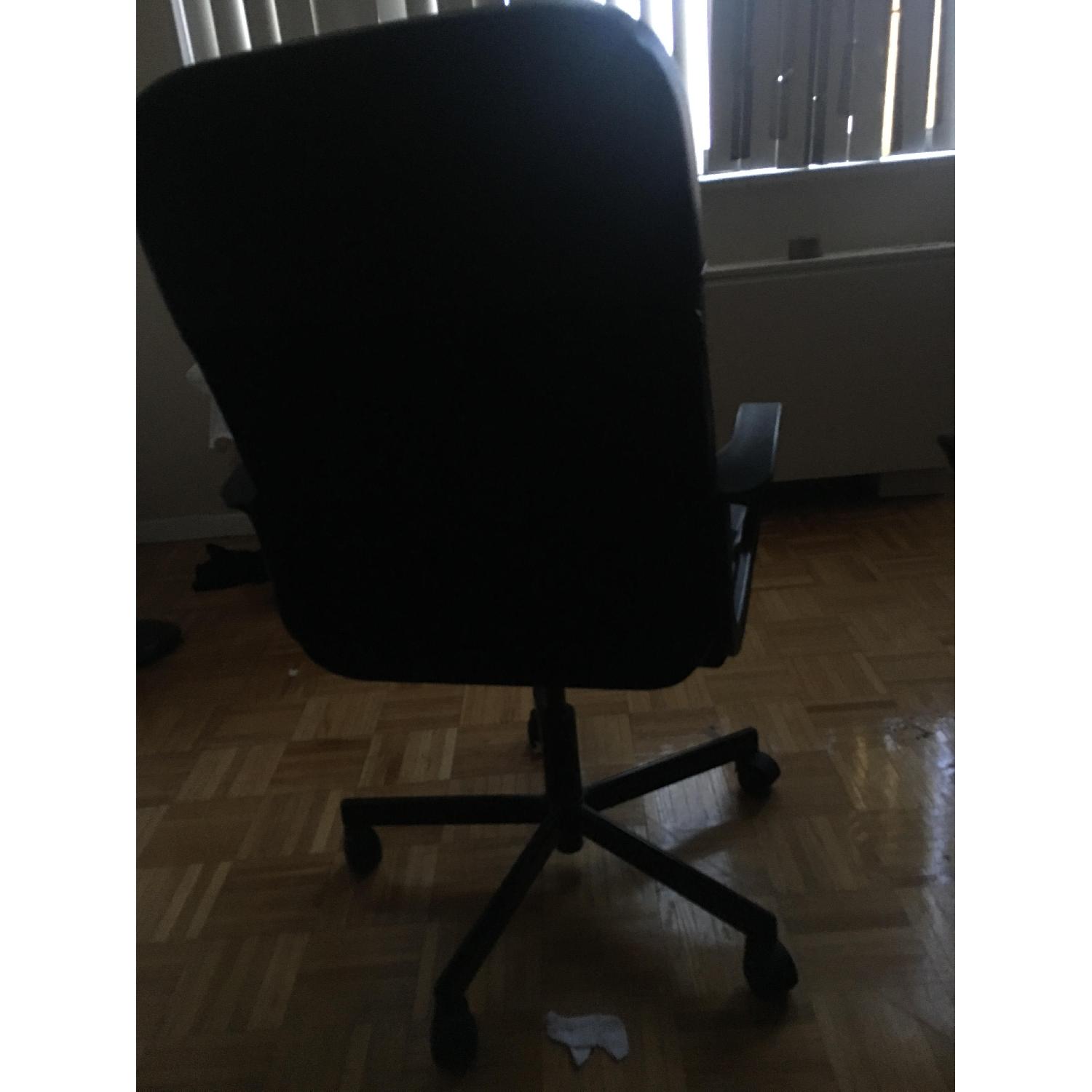 Ikea Black Leather Office Chair - image-2