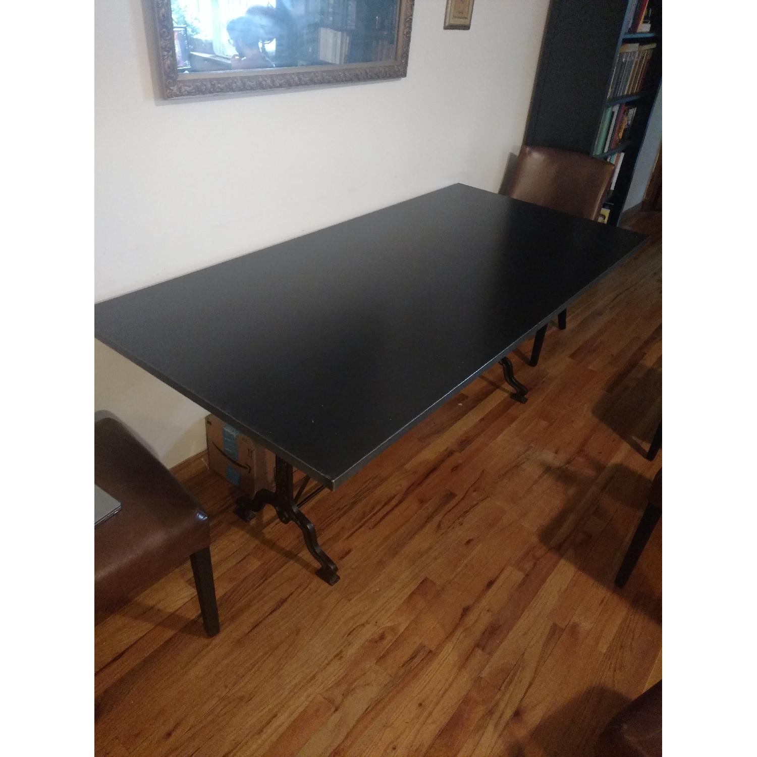 Restoration Hardware Factory Zinc & Cast Iron Rectangular Dining Table - image-5