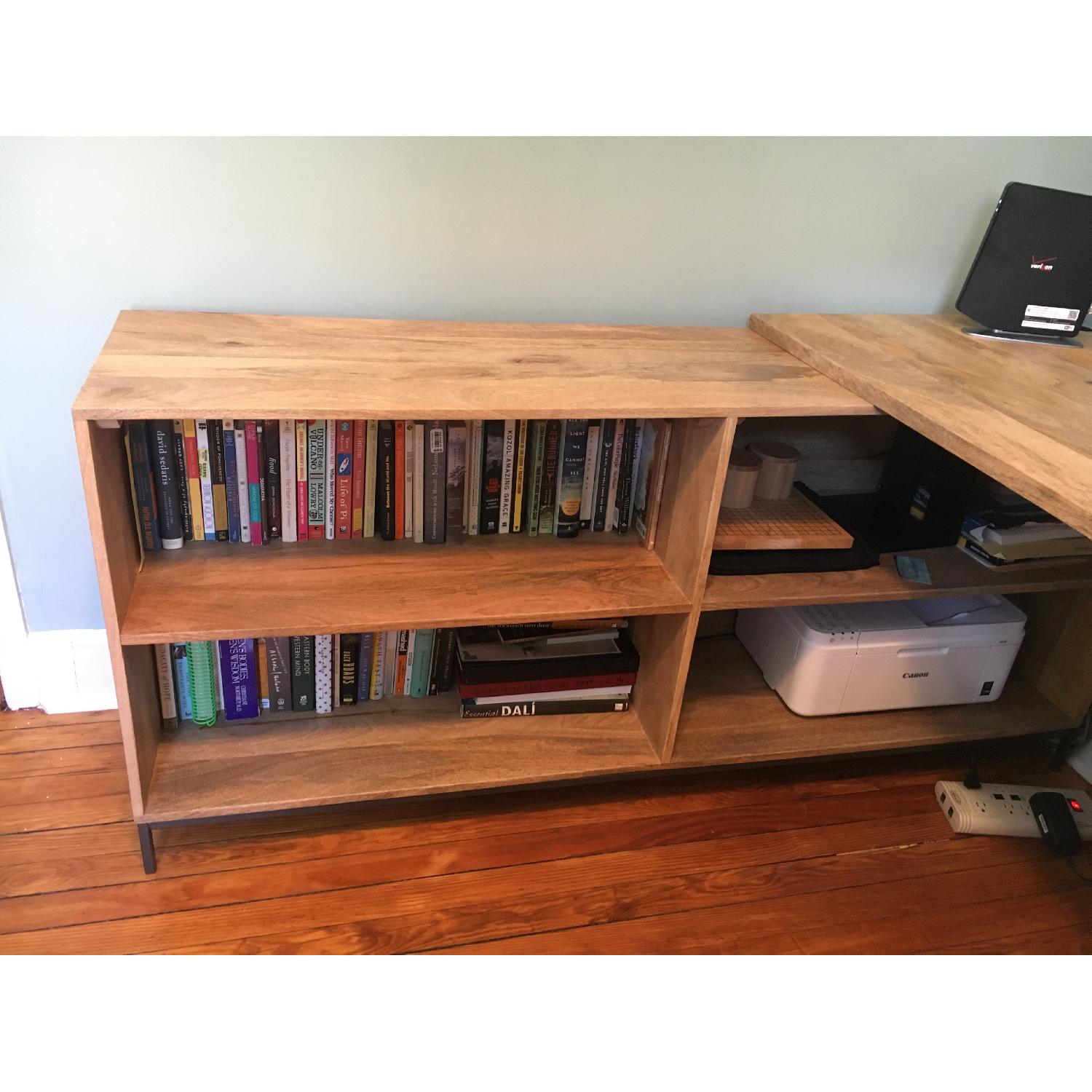 West Elm Industrial Modular LShaped Desk w/ Box File & Bookcase AptDeco