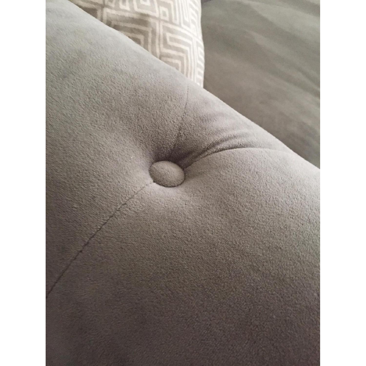 Martha Stewart Velvet Chesterfield Sofa - image-5