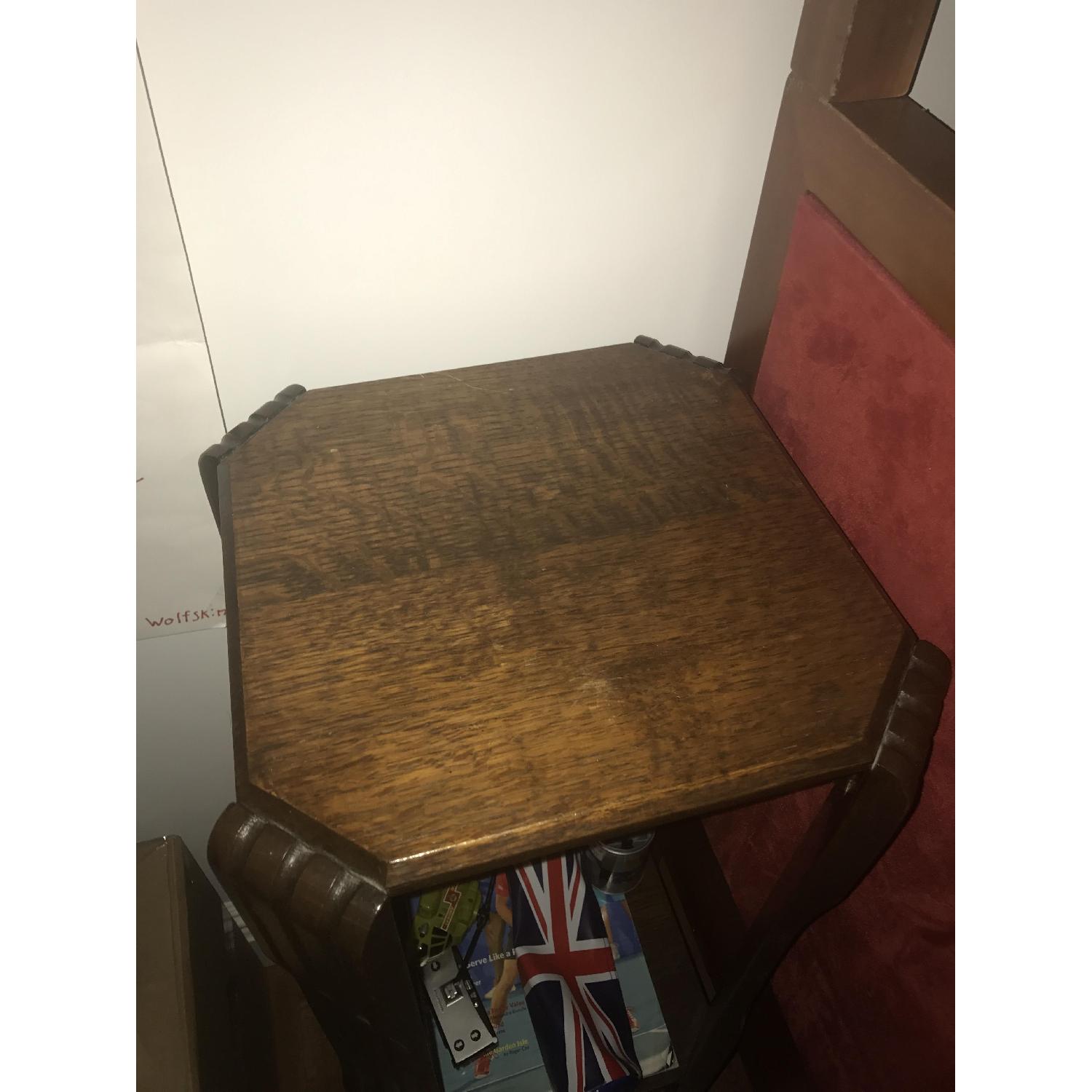 Antique Solid Oak Art Deco Pedestal - image-1