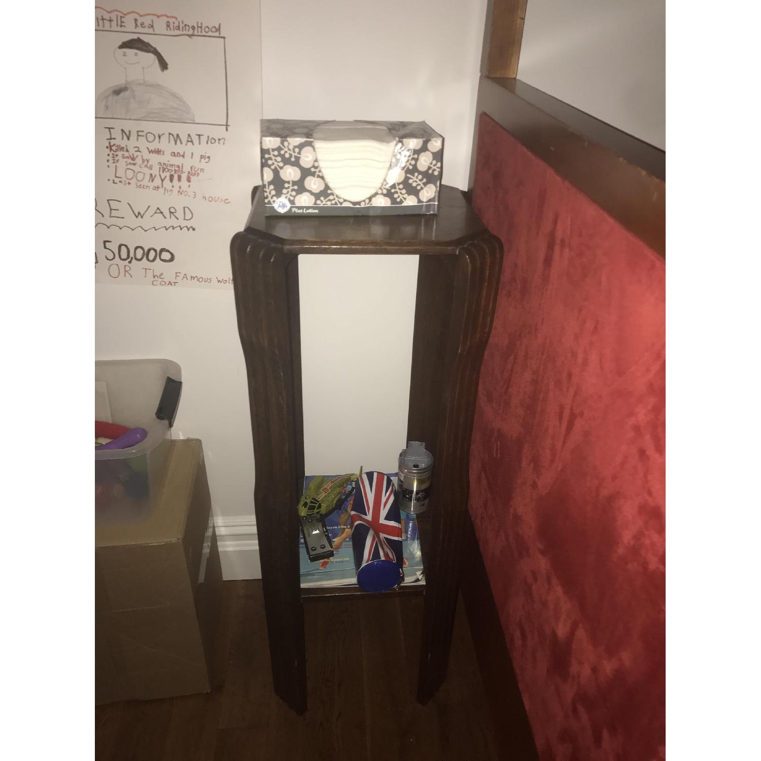 Antique Solid Oak Art Deco Pedestal - image-3