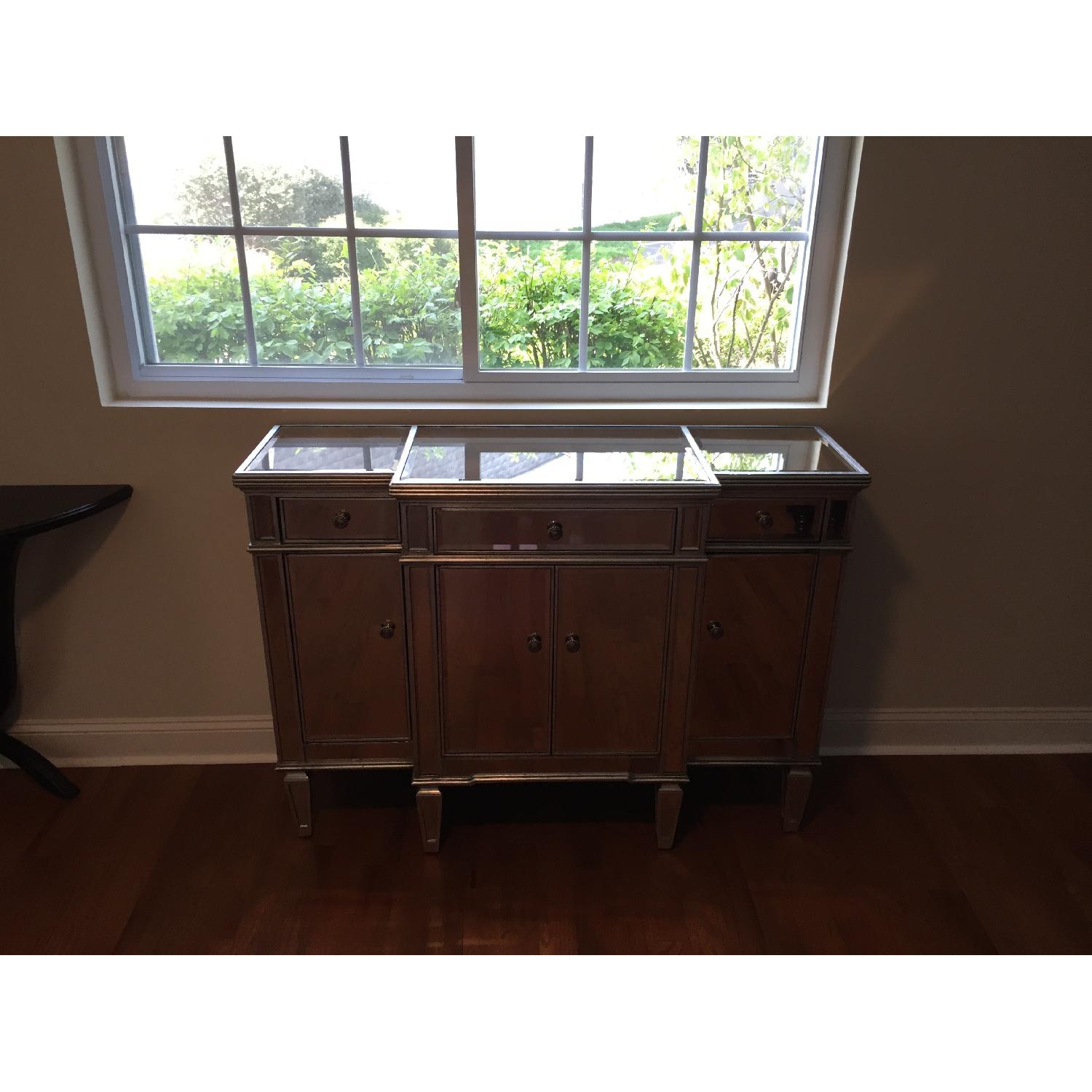 Pier 1 Hayworth Mirrored Silver Buffet Table - image-1