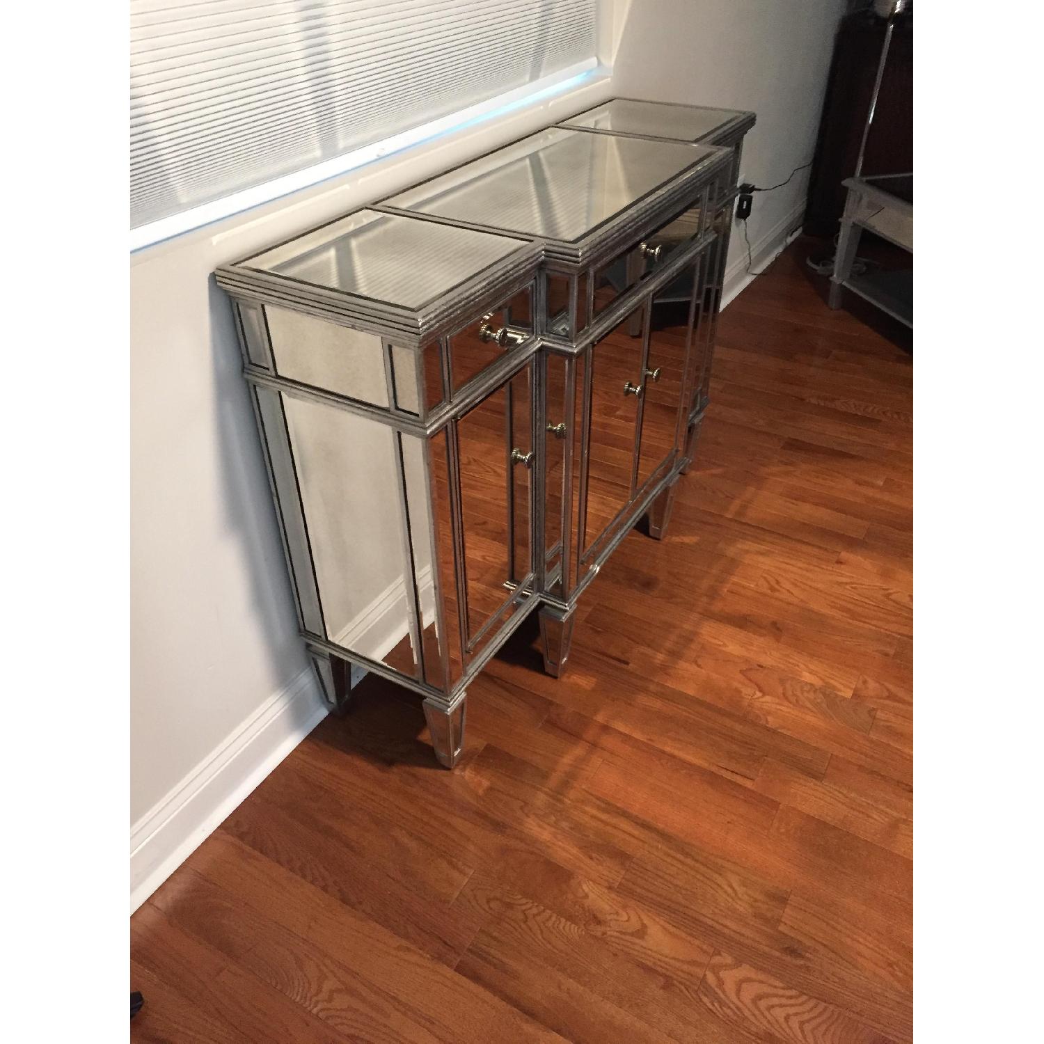 Pier 1 Hayworth Mirrored Silver Buffet Table - image-2
