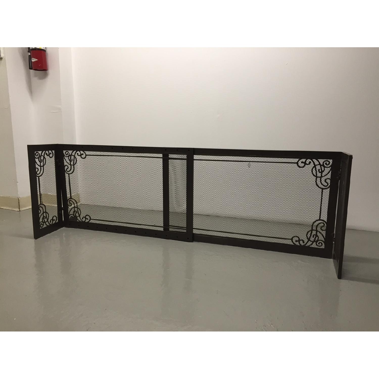 Frontgate Extra-Wide Free-Standing Steel Mesh Pet Gate Barrier - image-3