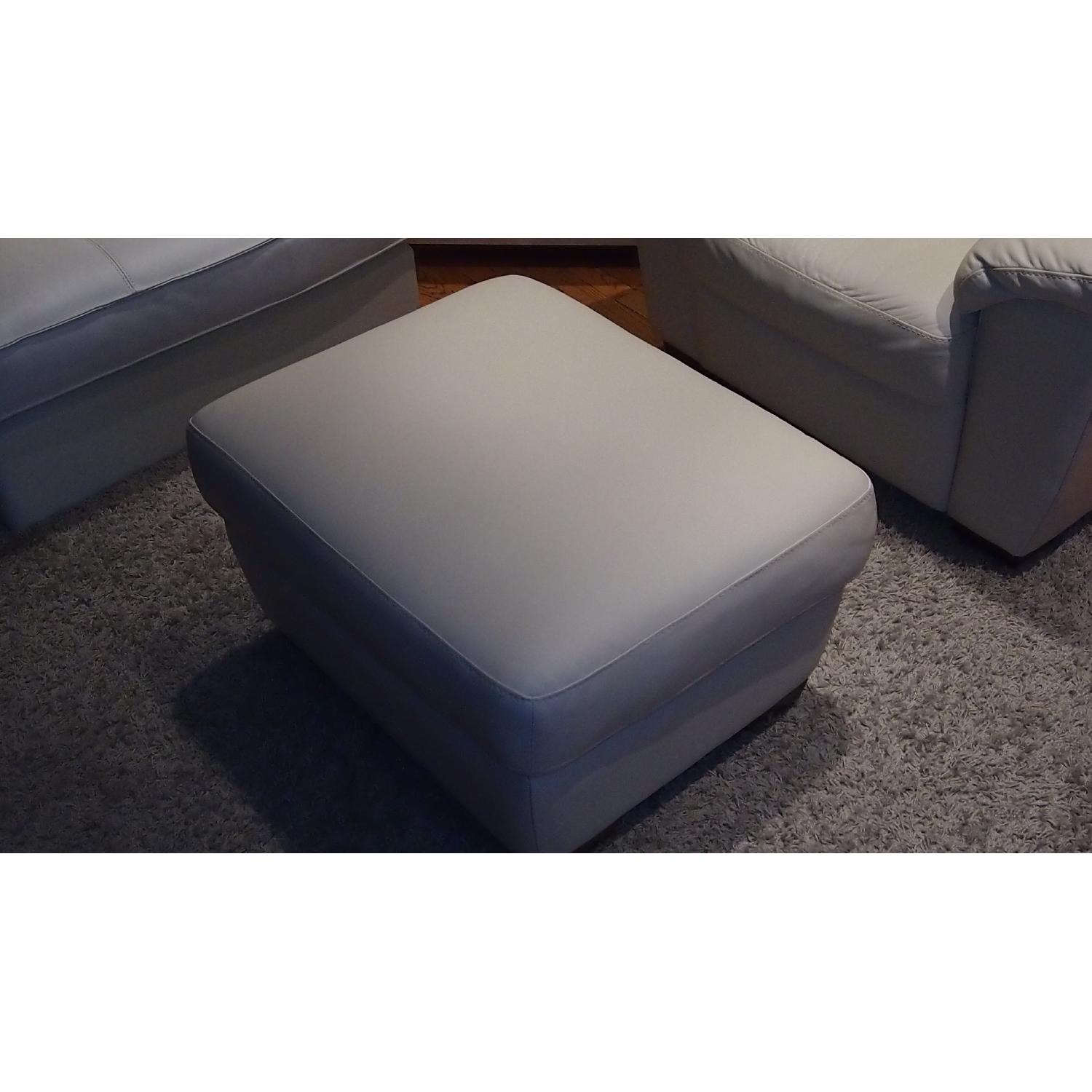 Ikea Vreta Mjuk Leather Armchair + Footstool - image-11