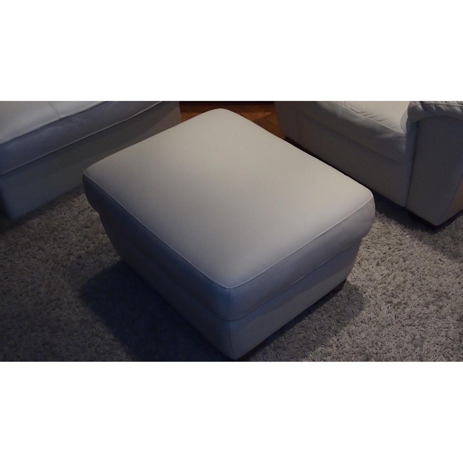 Ikea Vreta Mjuk Leather Armchair + Footstool - image-12