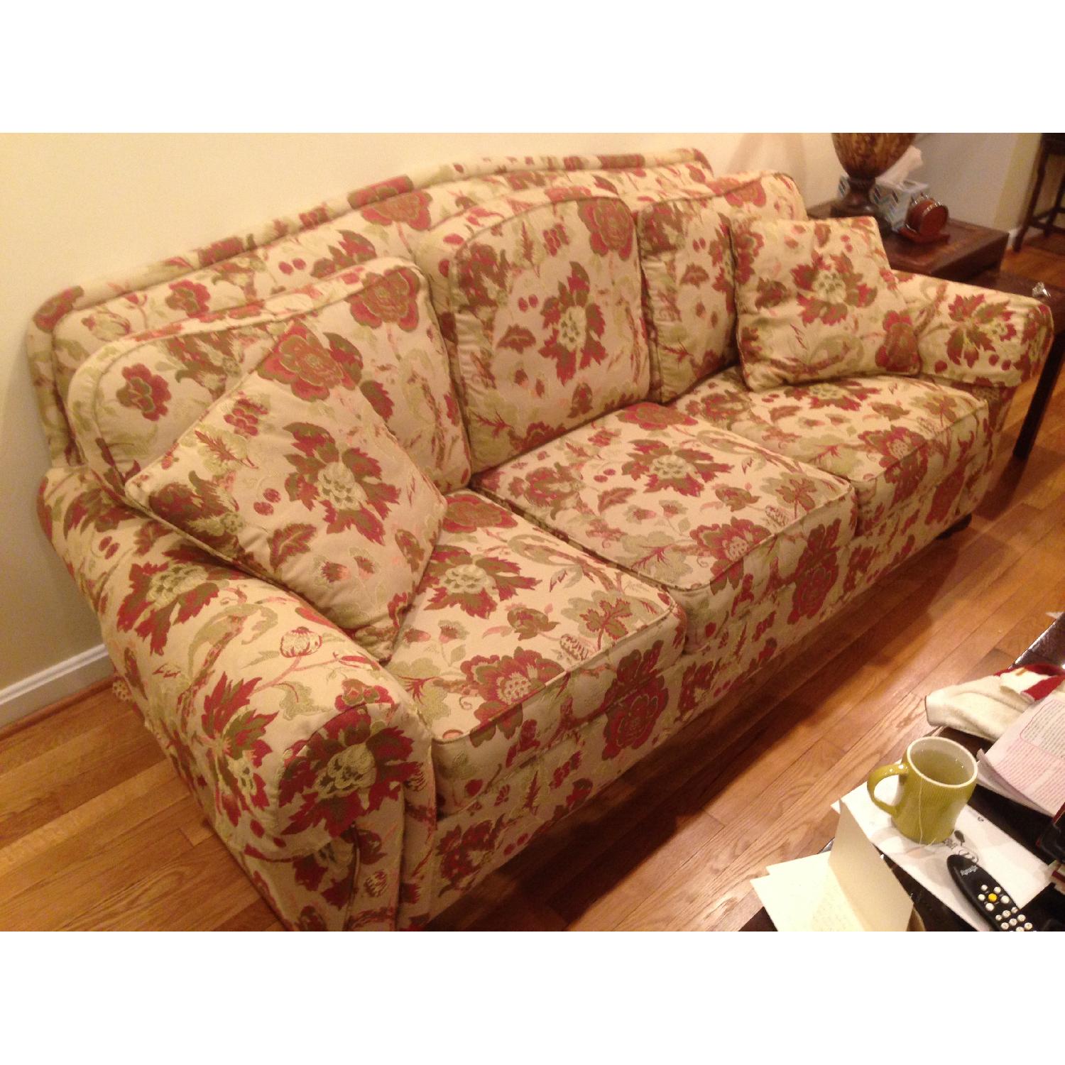 Ethan Allen Whitney Three-Cushion Sofa + Two Cushion Love Seat Couch - image-3