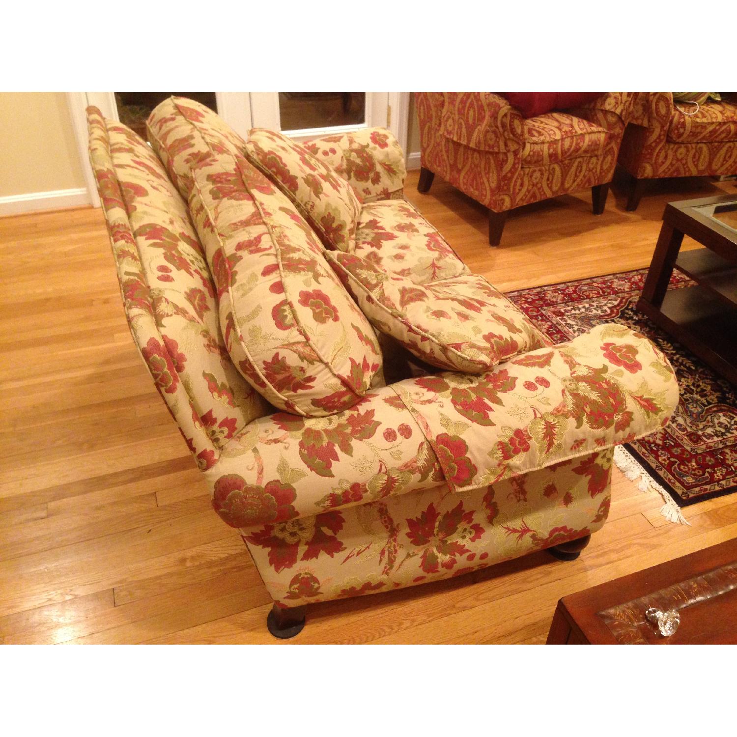 Ethan Allen Whitney Three-Cushion Sofa + Two Cushion Love Seat Couch - image-6