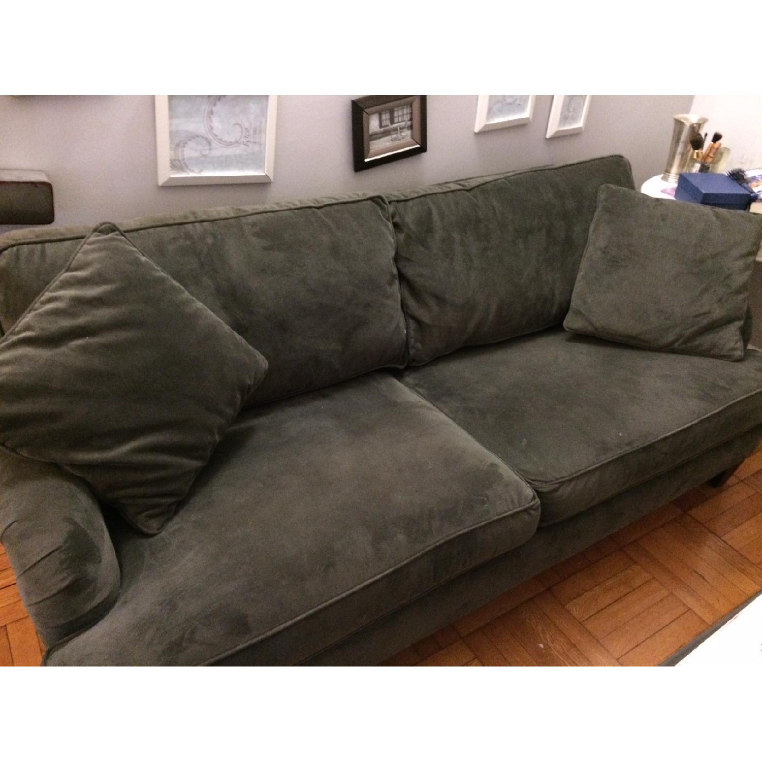 Home Decorators Collection Grey Velvet Sleeper Sofa - image-2