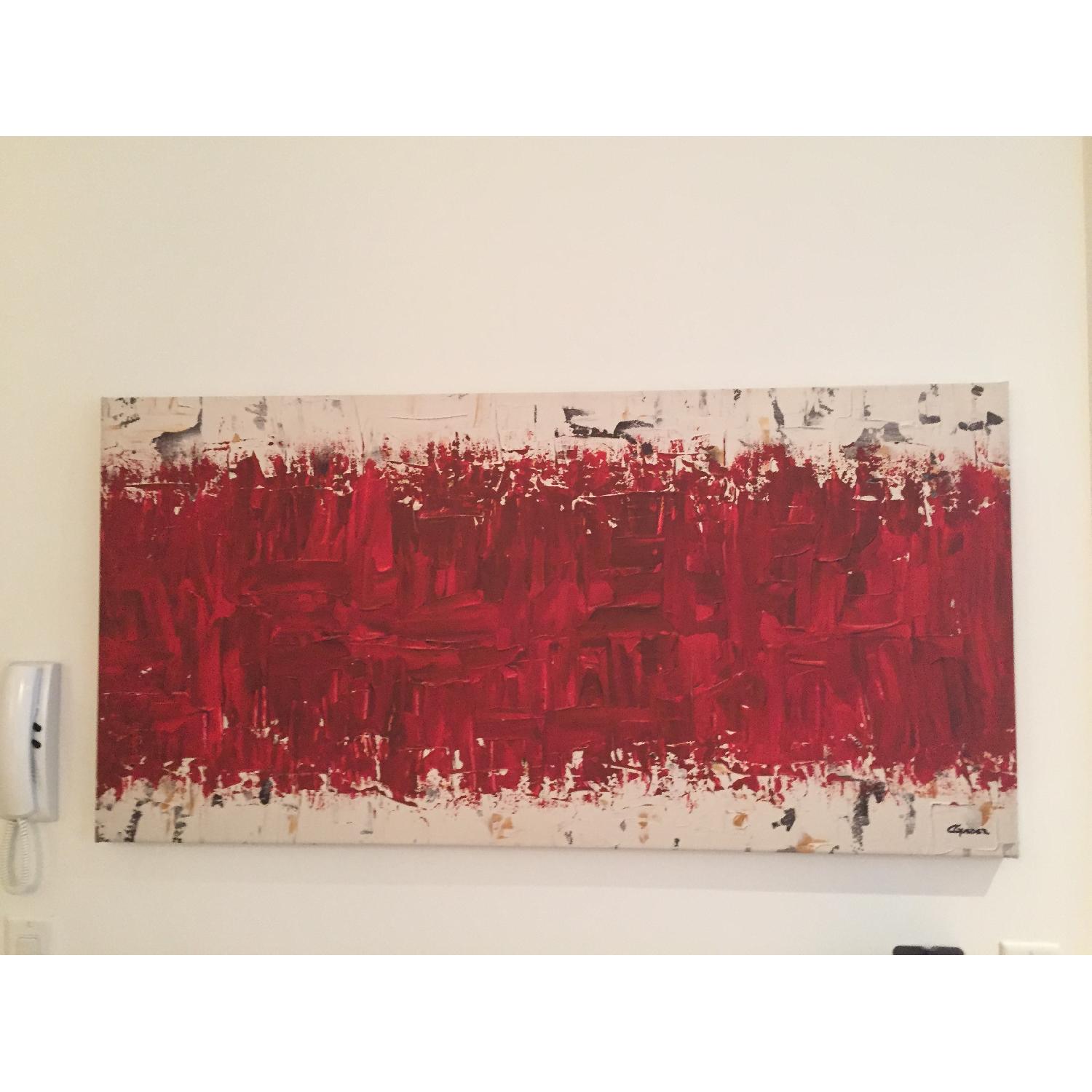 Red Textured Wall Art - image-2