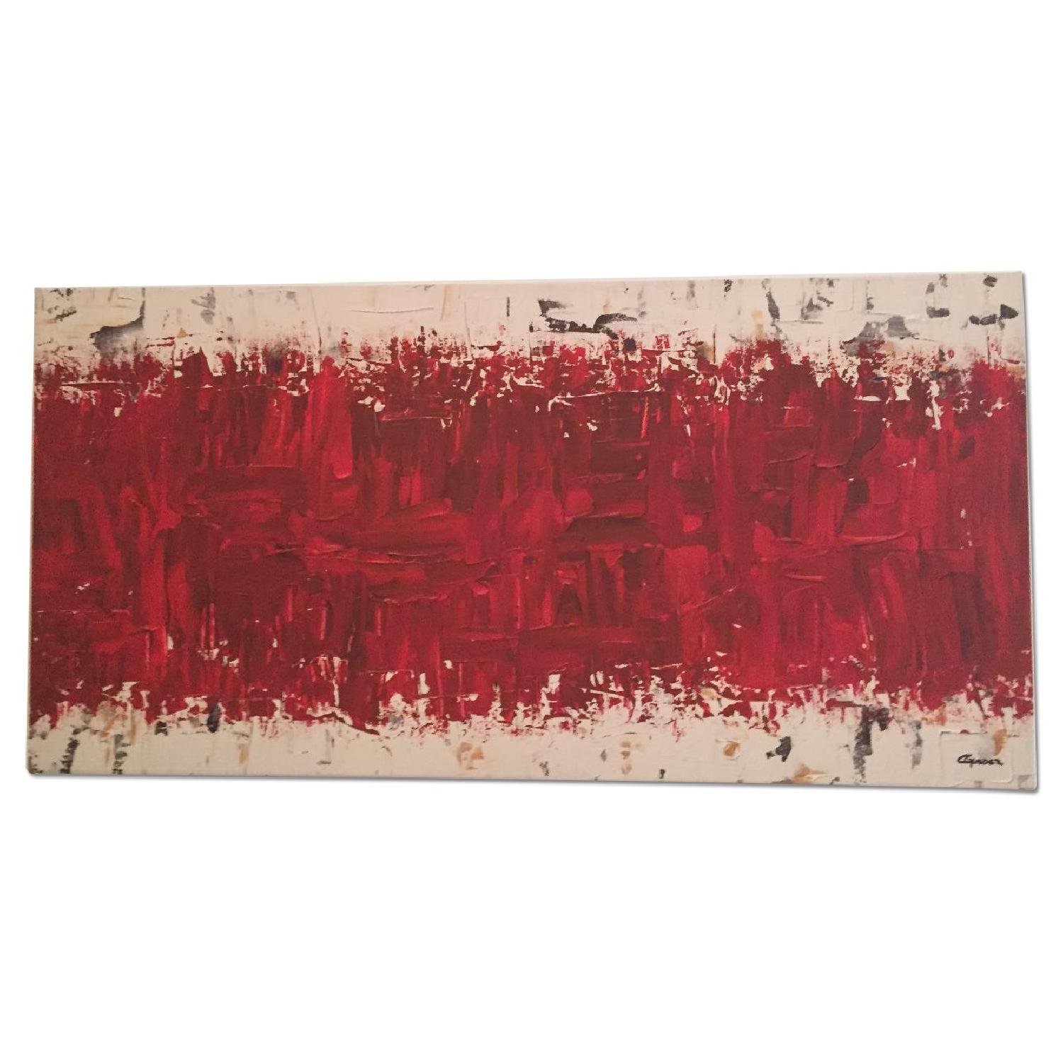 Red Textured Wall Art - image-0