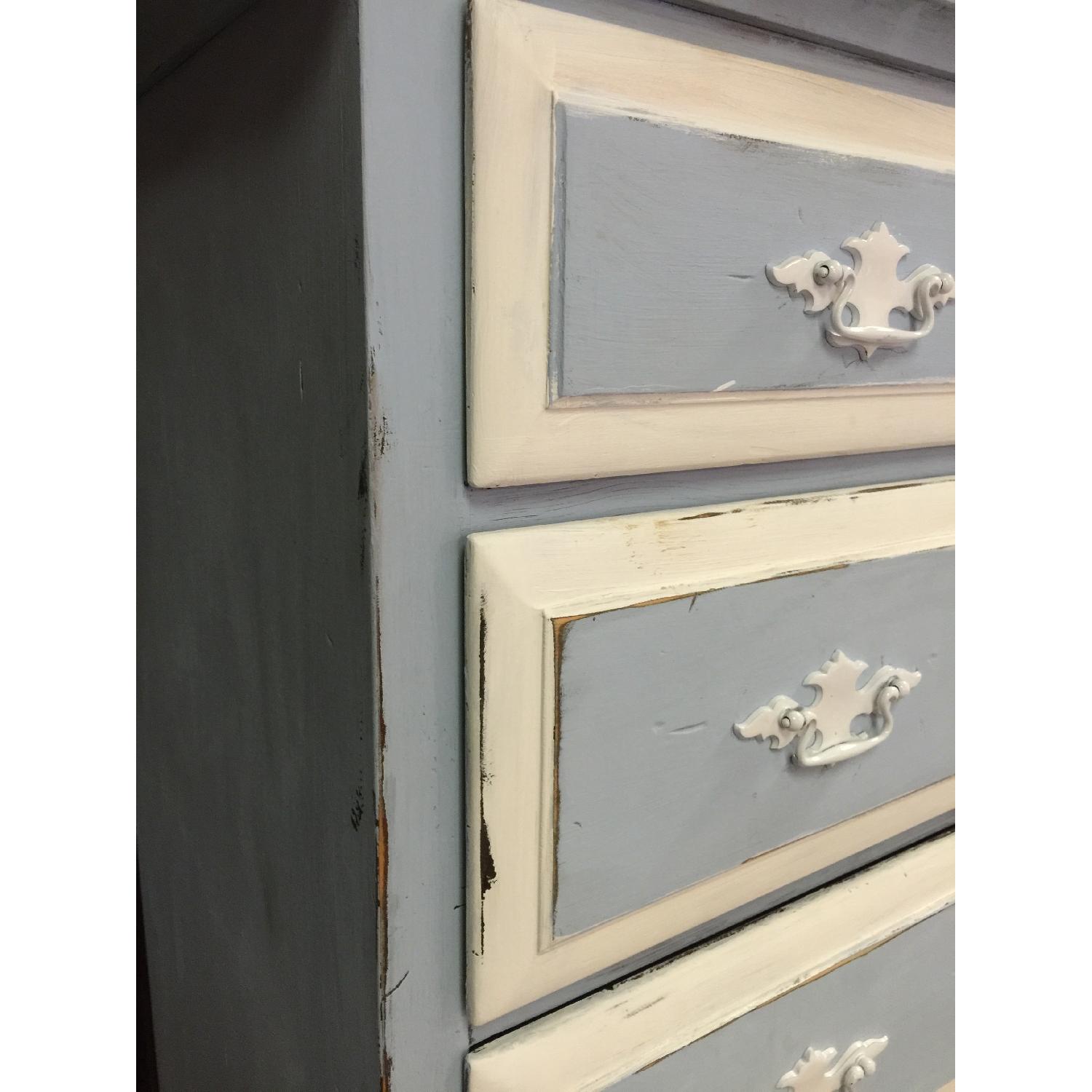 Vintage 6 Drawer Dresser Painted In Shabby Chic Style - image-1