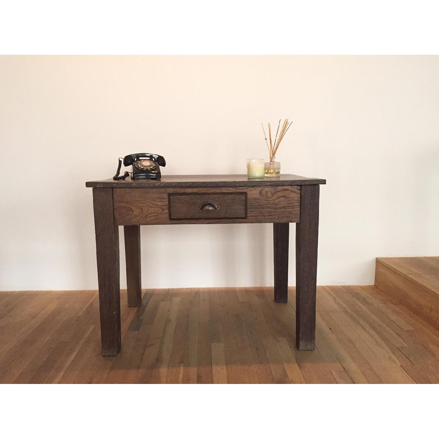 Vintage Oak Mission Style Desk - image-1