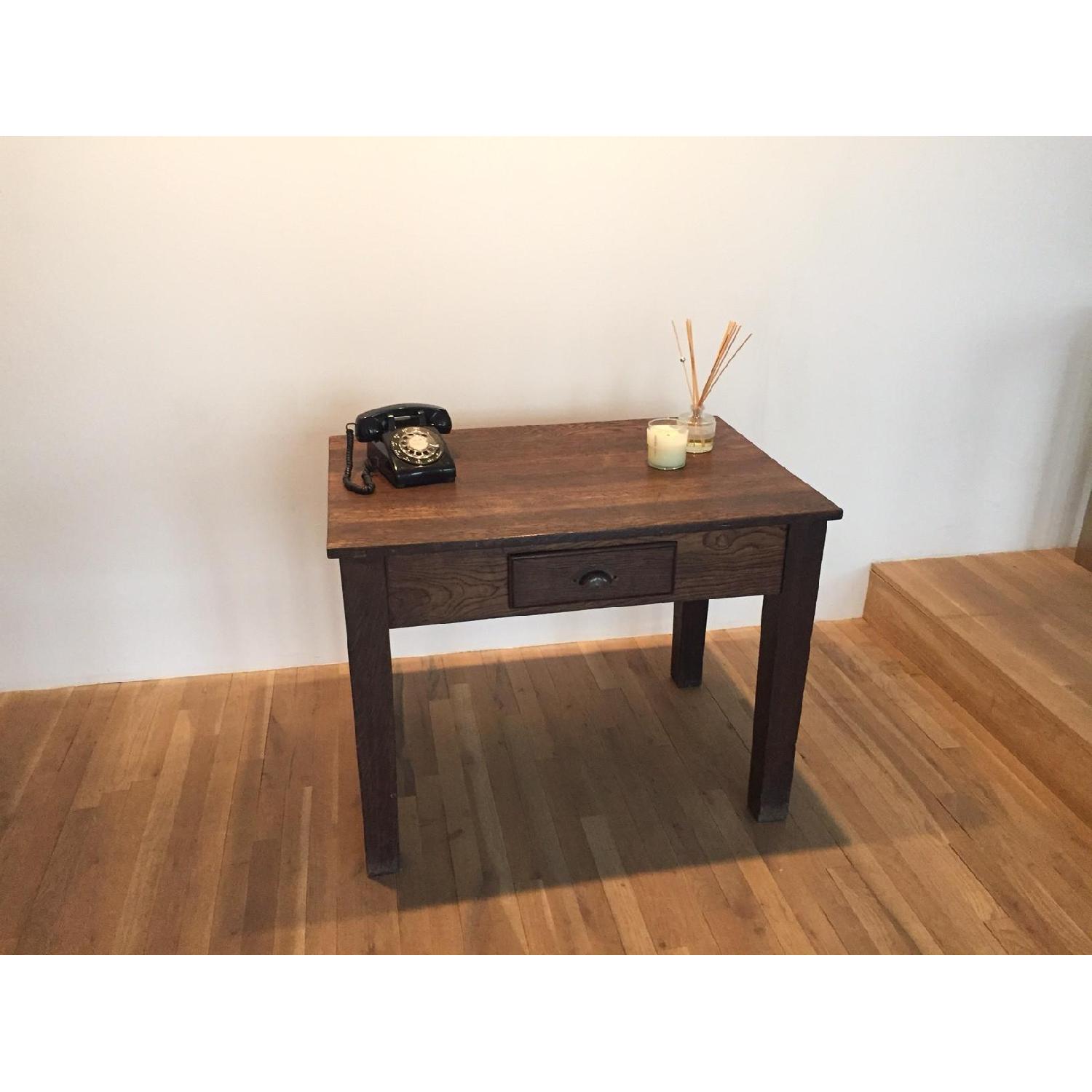 Vintage Oak Mission Style Desk - image-2