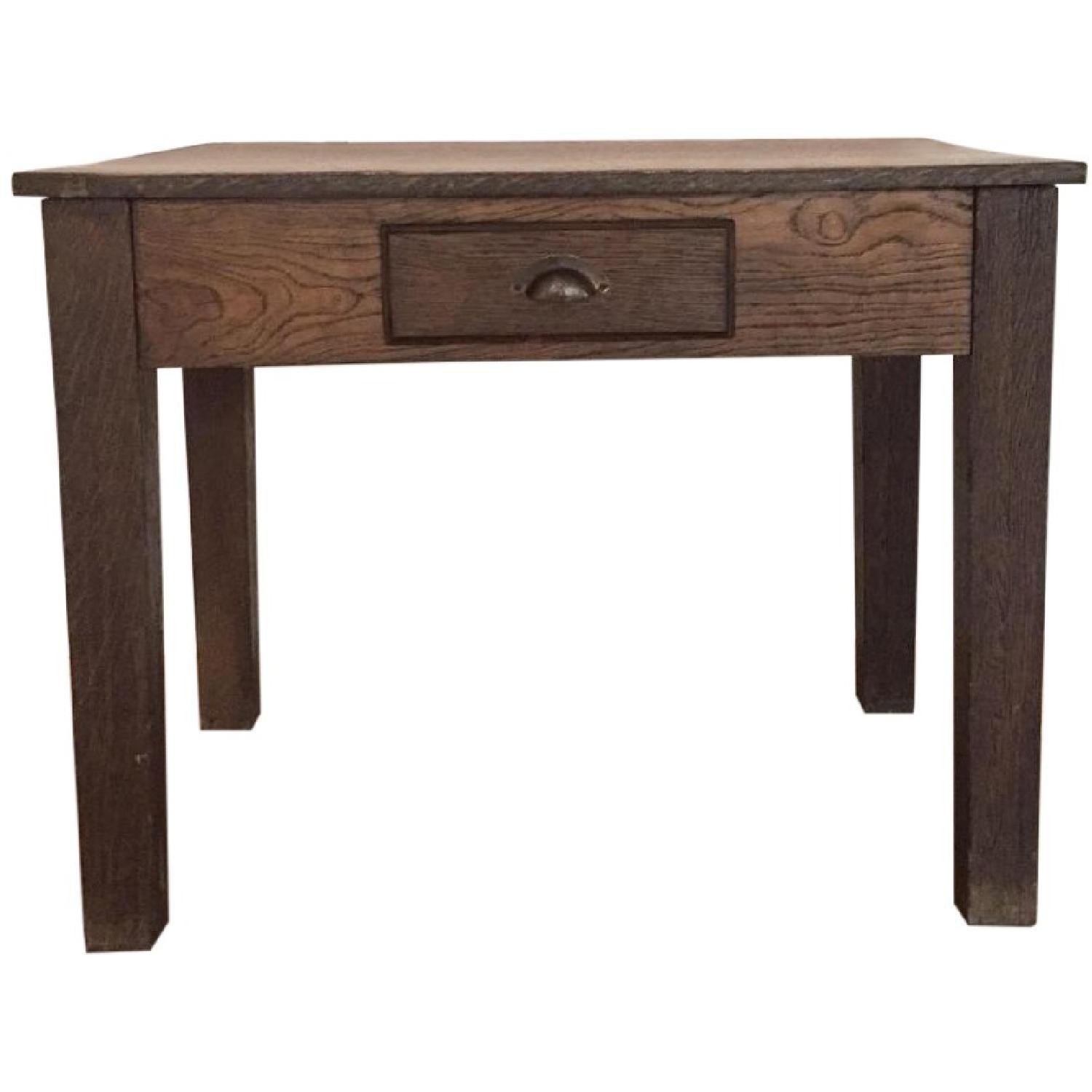 Vintage Oak Mission Style Desk - image-0