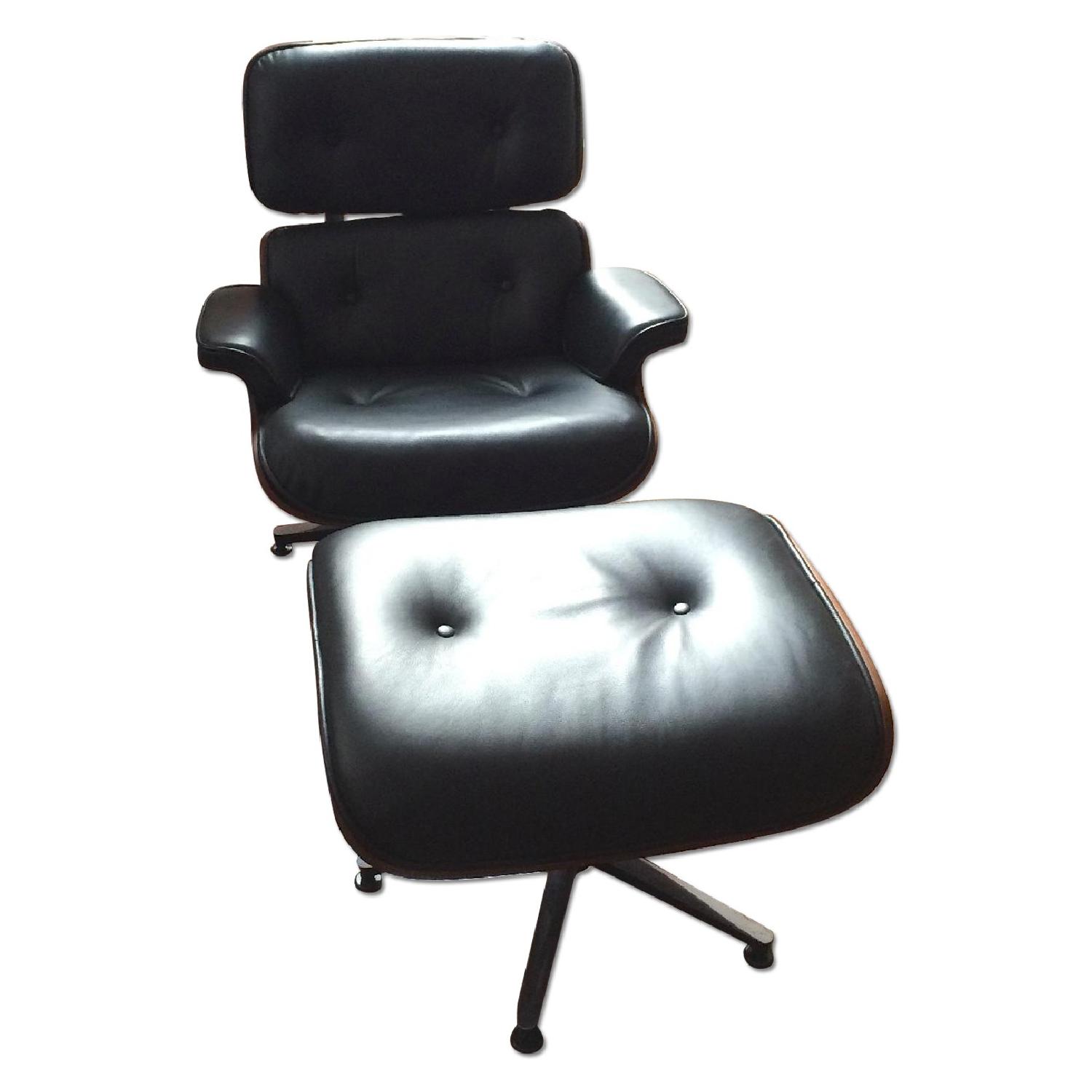 Mobilia Elliot Mid-Century Reclining Chair and Ottoman - image-0