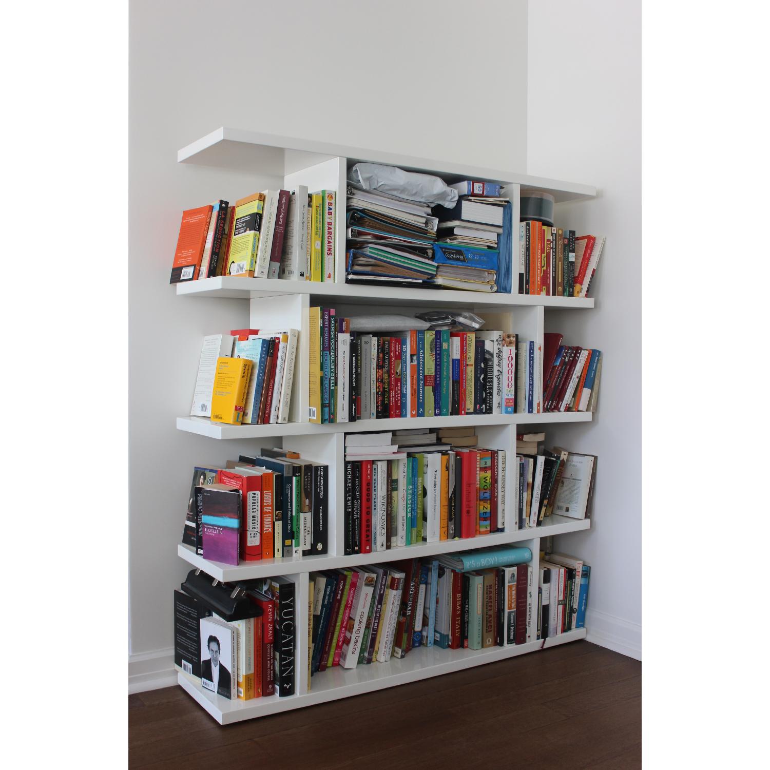 CB2 White Bookcase - image-1