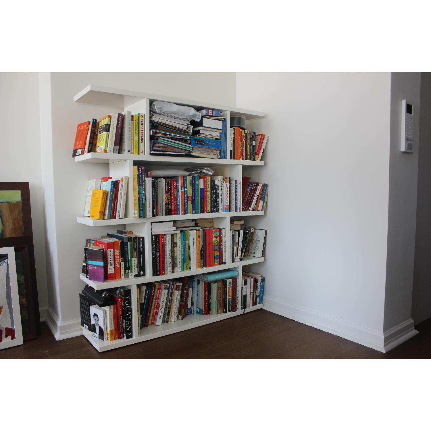 CB2 White Bookcase - image-2