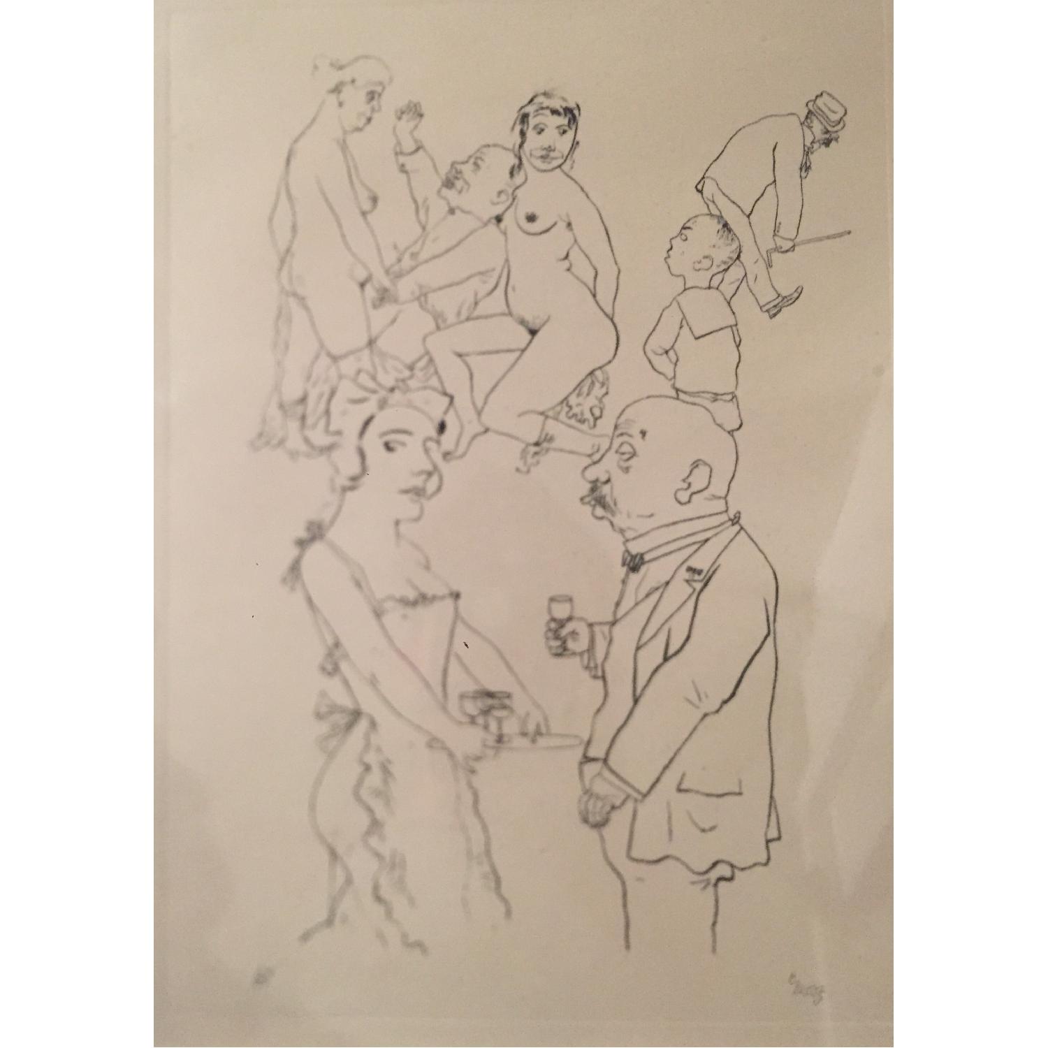 George Grosz - Genreszene Lithograph 1923 - image-1