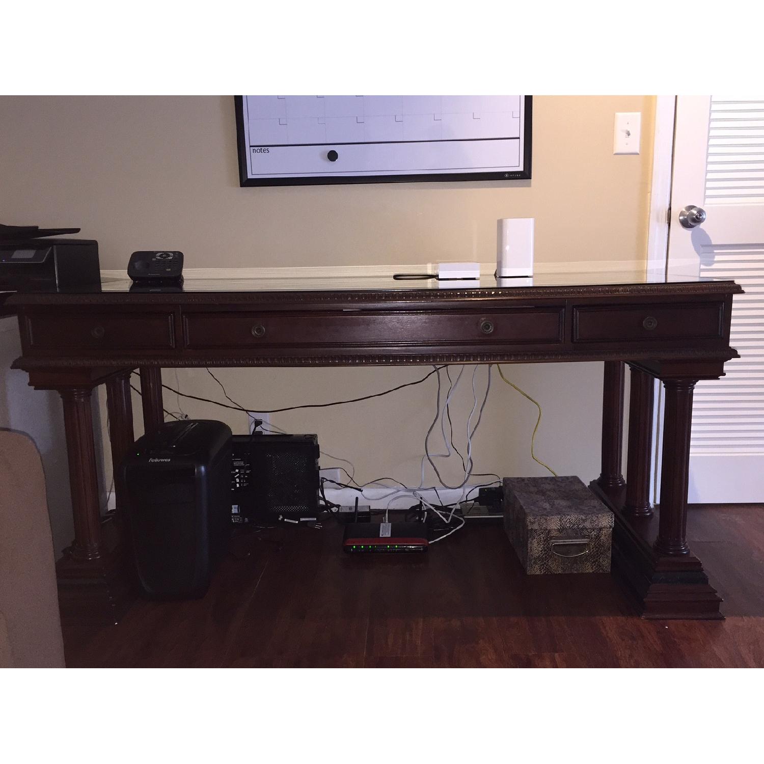 Bombay Company Desk with Glasstop Protector - image-2