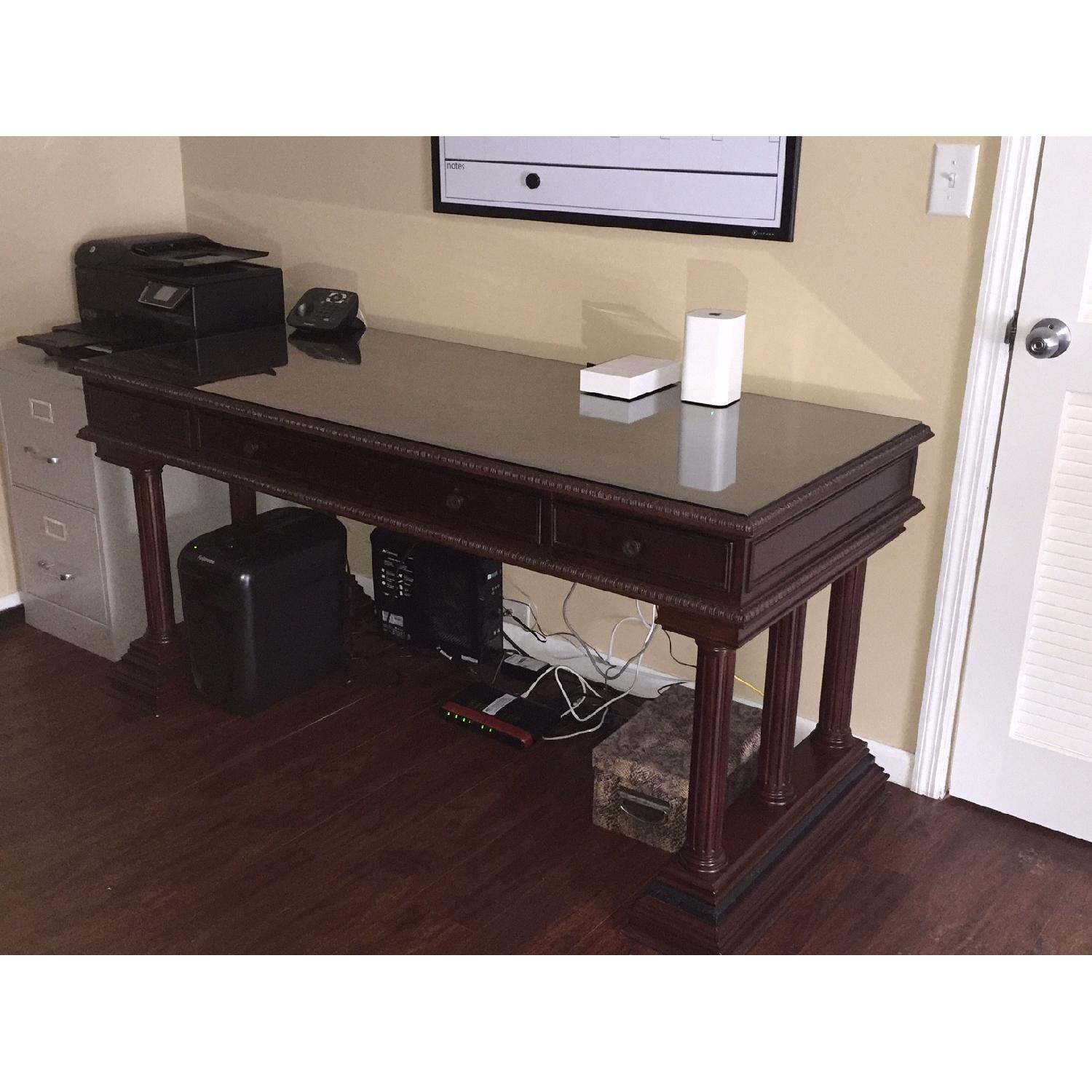 Bombay Company Desk with Glasstop Protector - image-4