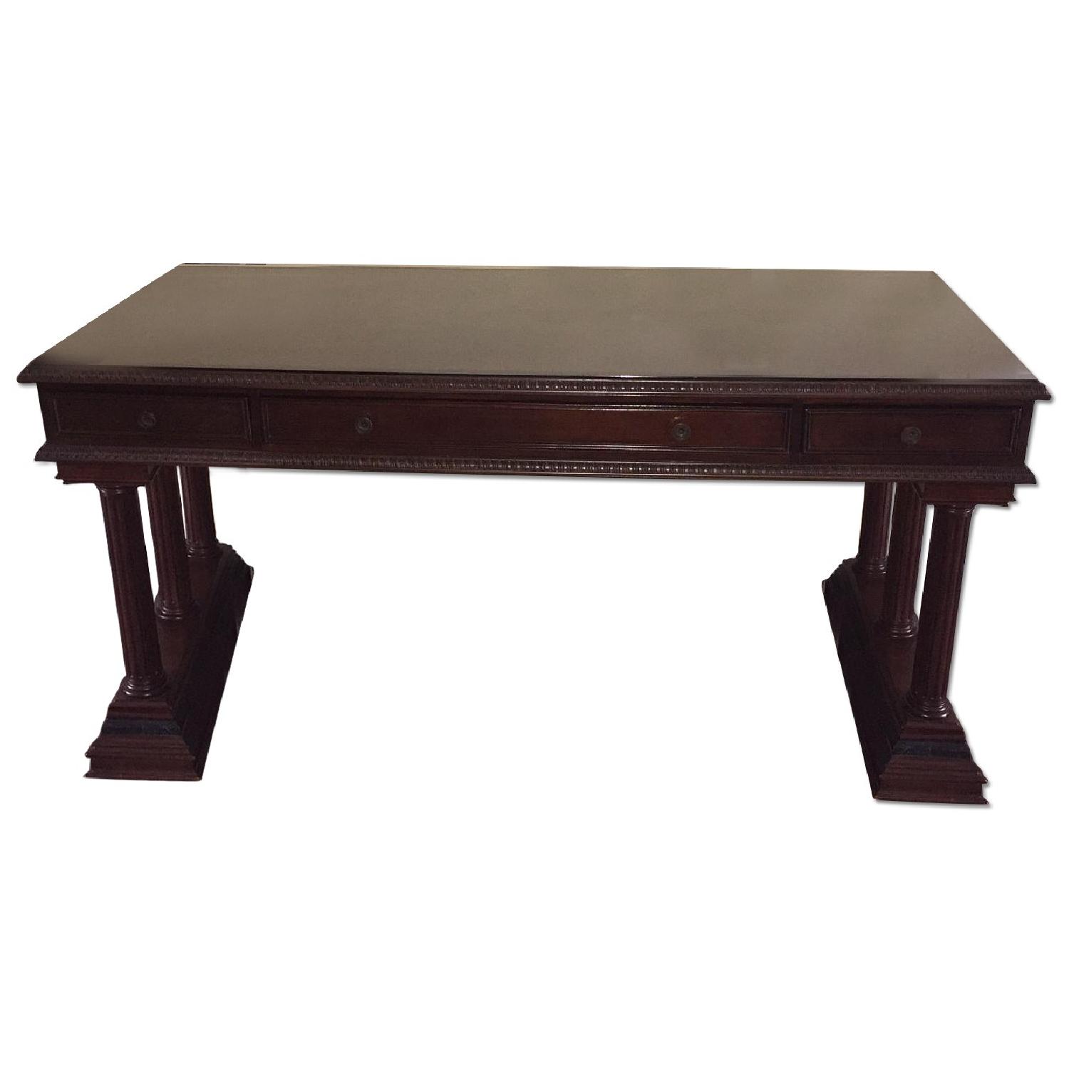 Bombay Company Desk with Glasstop Protector - image-0