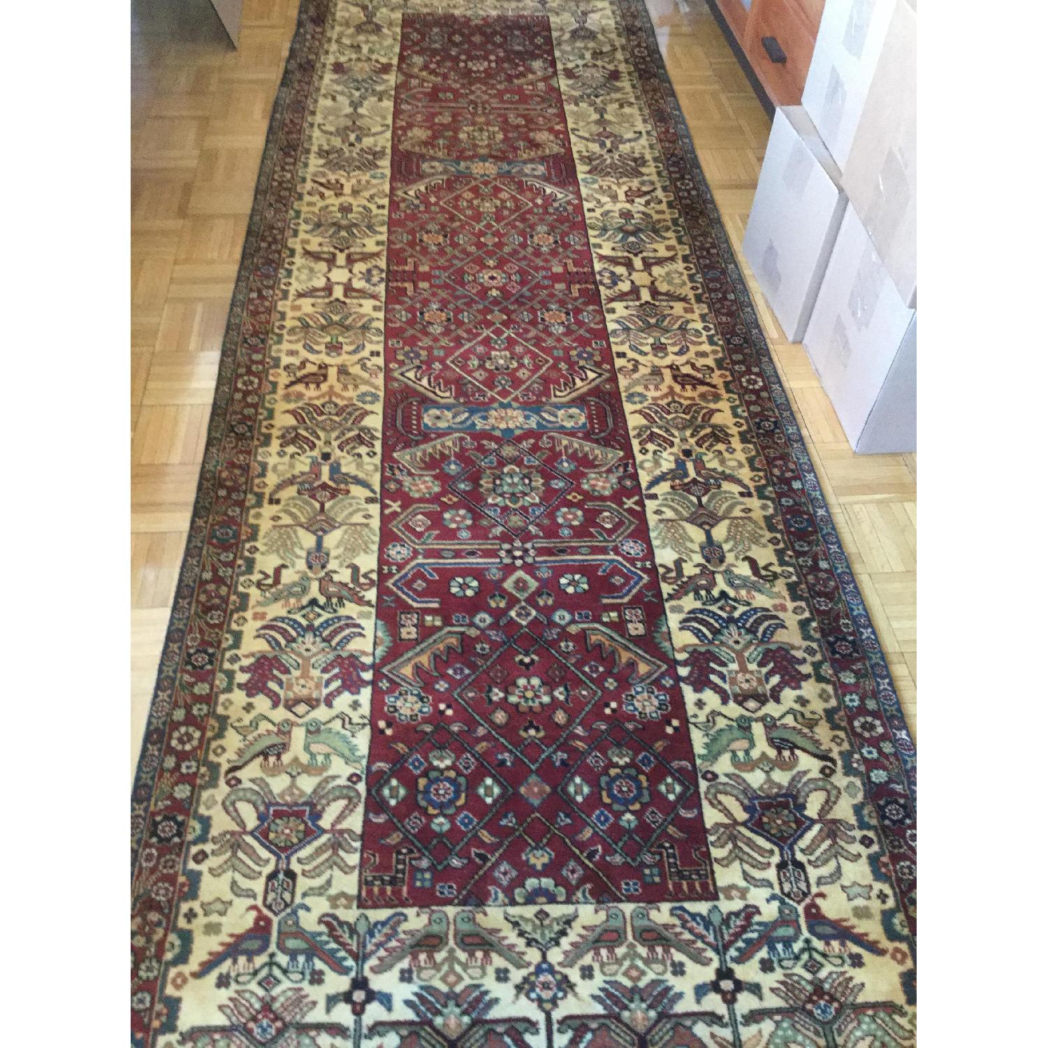 ABC Carpet & Home Red & Gold Wool Runner - image-1