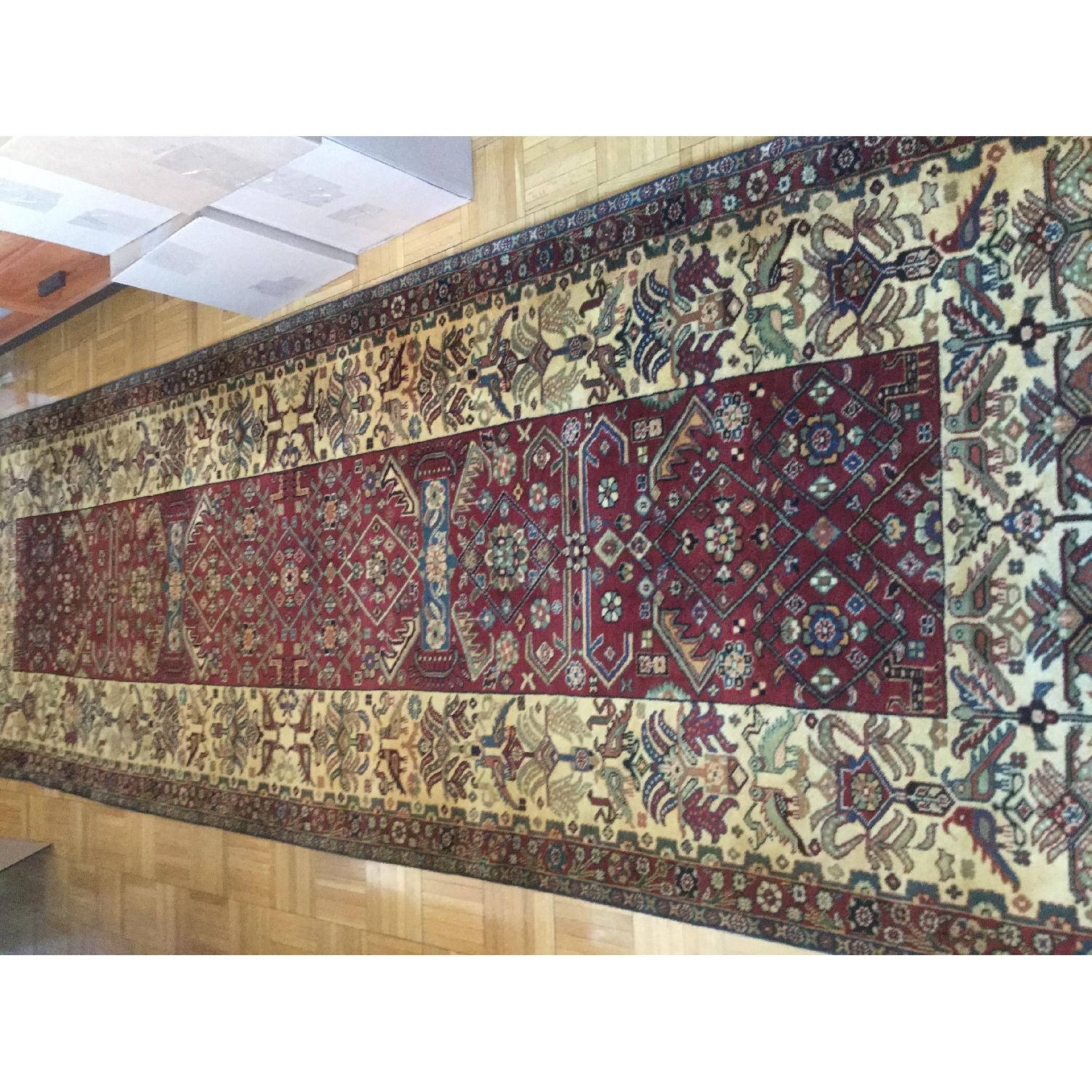 ABC Carpet & Home Red & Gold Wool Runner - image-2