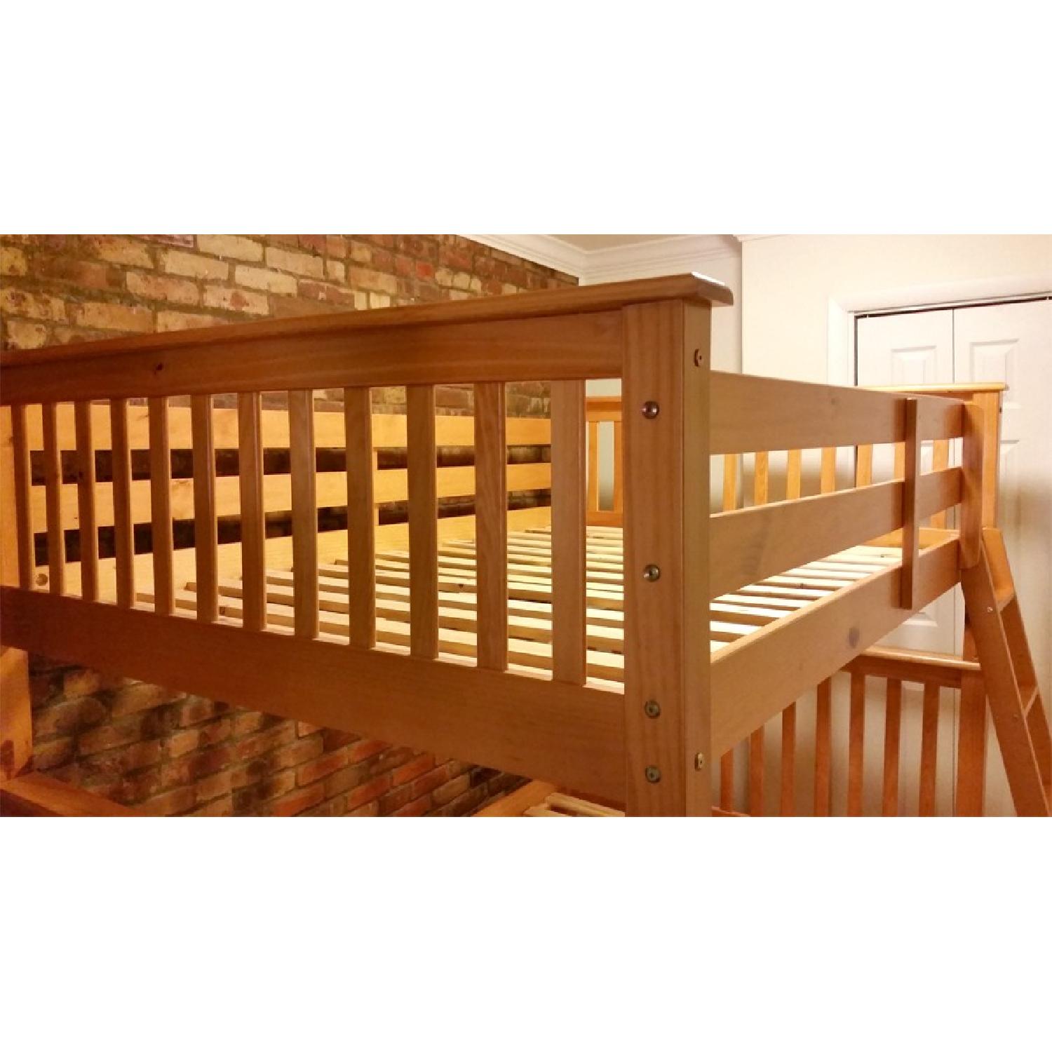 Bedz King Full Size Mission Style Bunk Bed in Honey - image-2