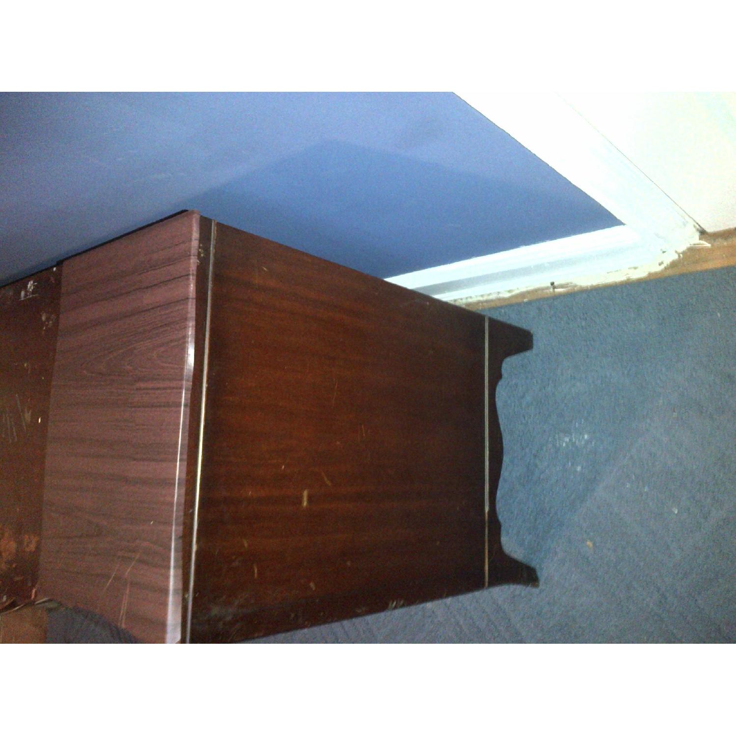 Vintage 9-Drawer Wood Desk - image-2