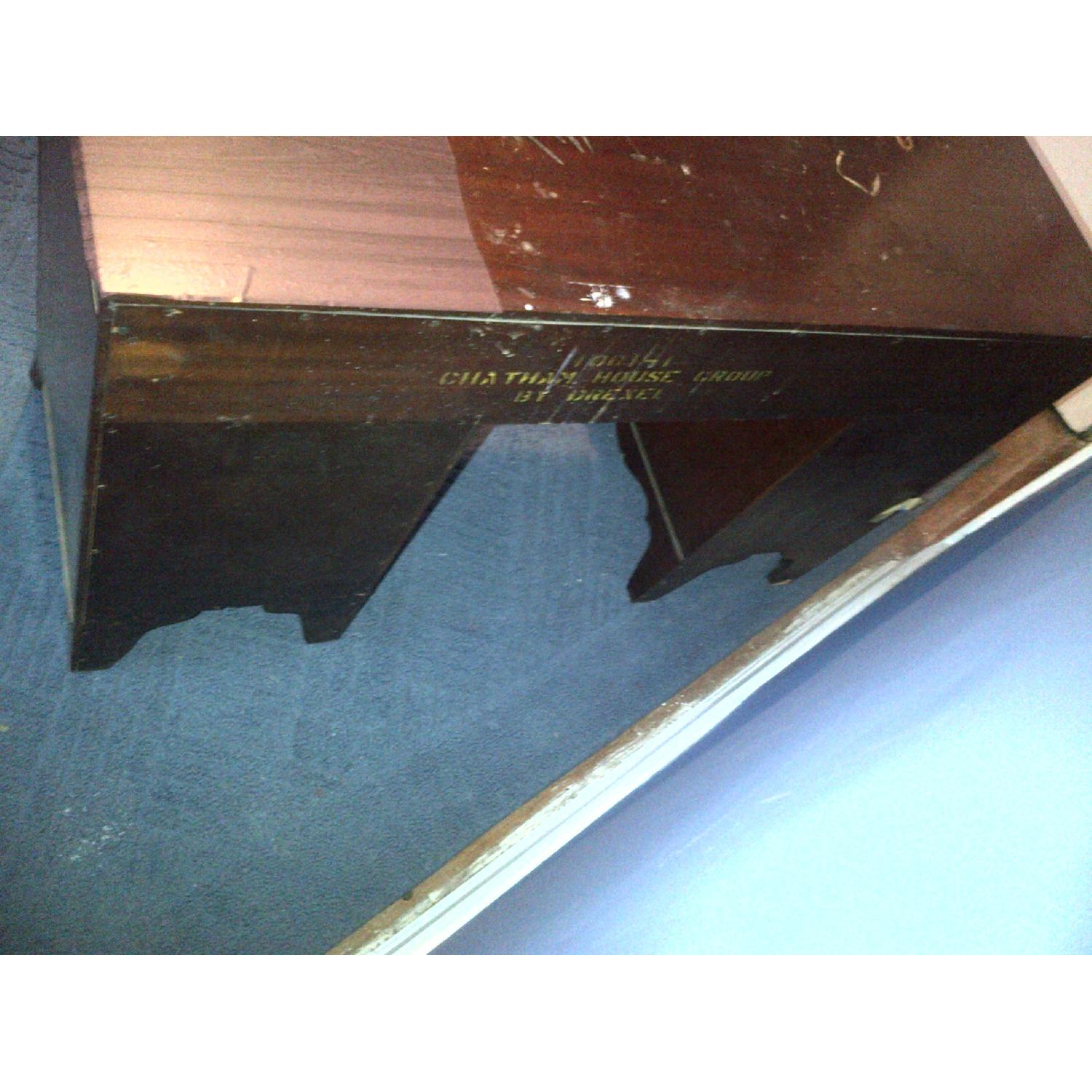 Vintage 9-Drawer Wood Desk - image-4