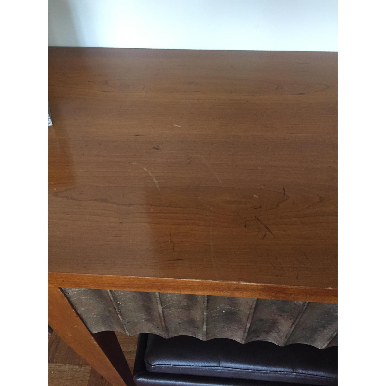 Baker Furniture John Black Cherry & Leaf Fluted Console/Side Table - image-6