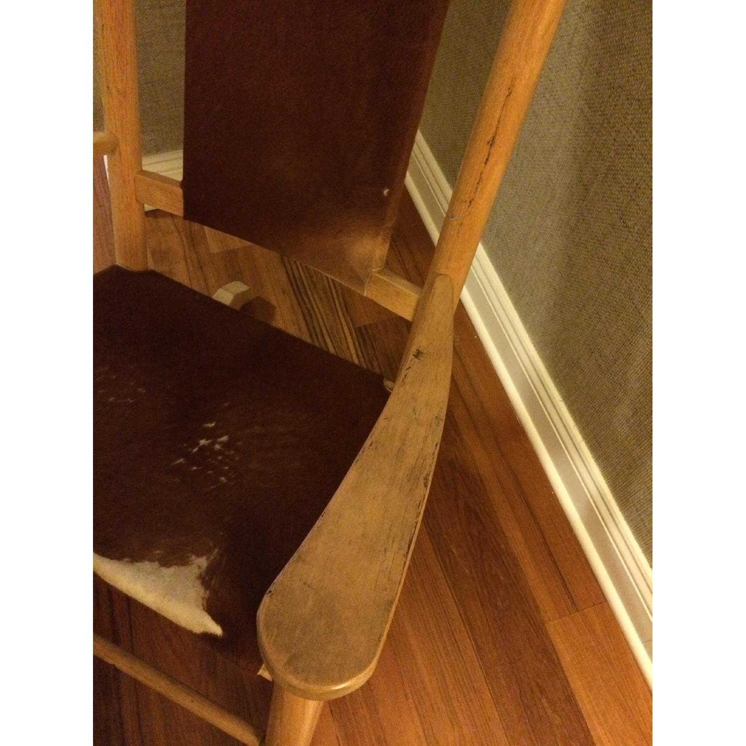 Cow Hyde & Pine Rocking Chair - image-2